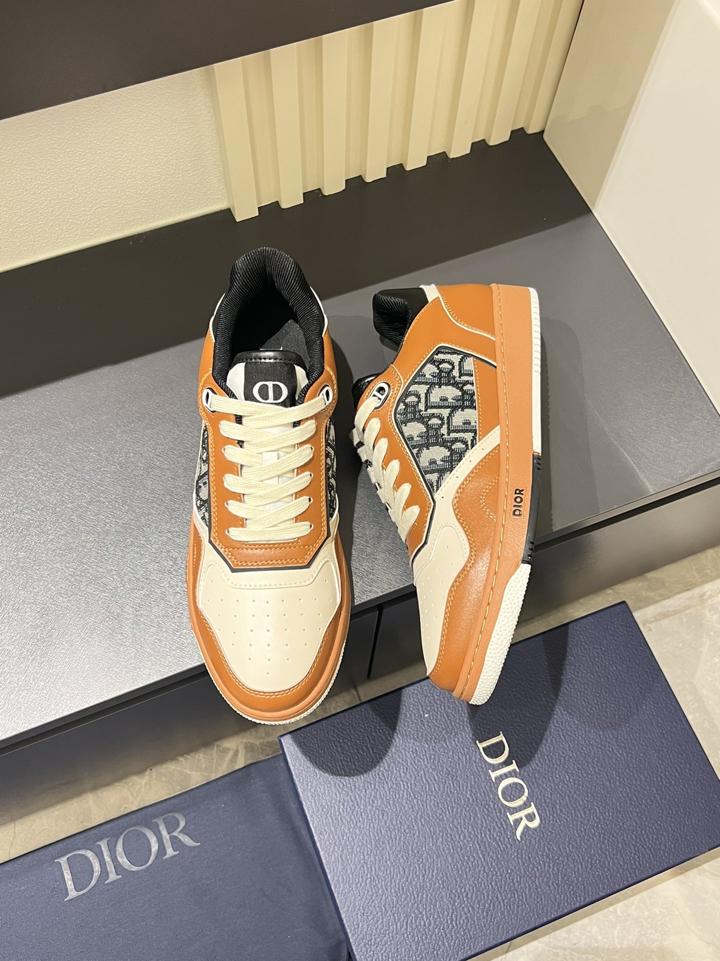 Dior B27 Low-Top Sneakers with Beige Oblique Print - Stylish & Comfortable 5 i1717492745 955 3