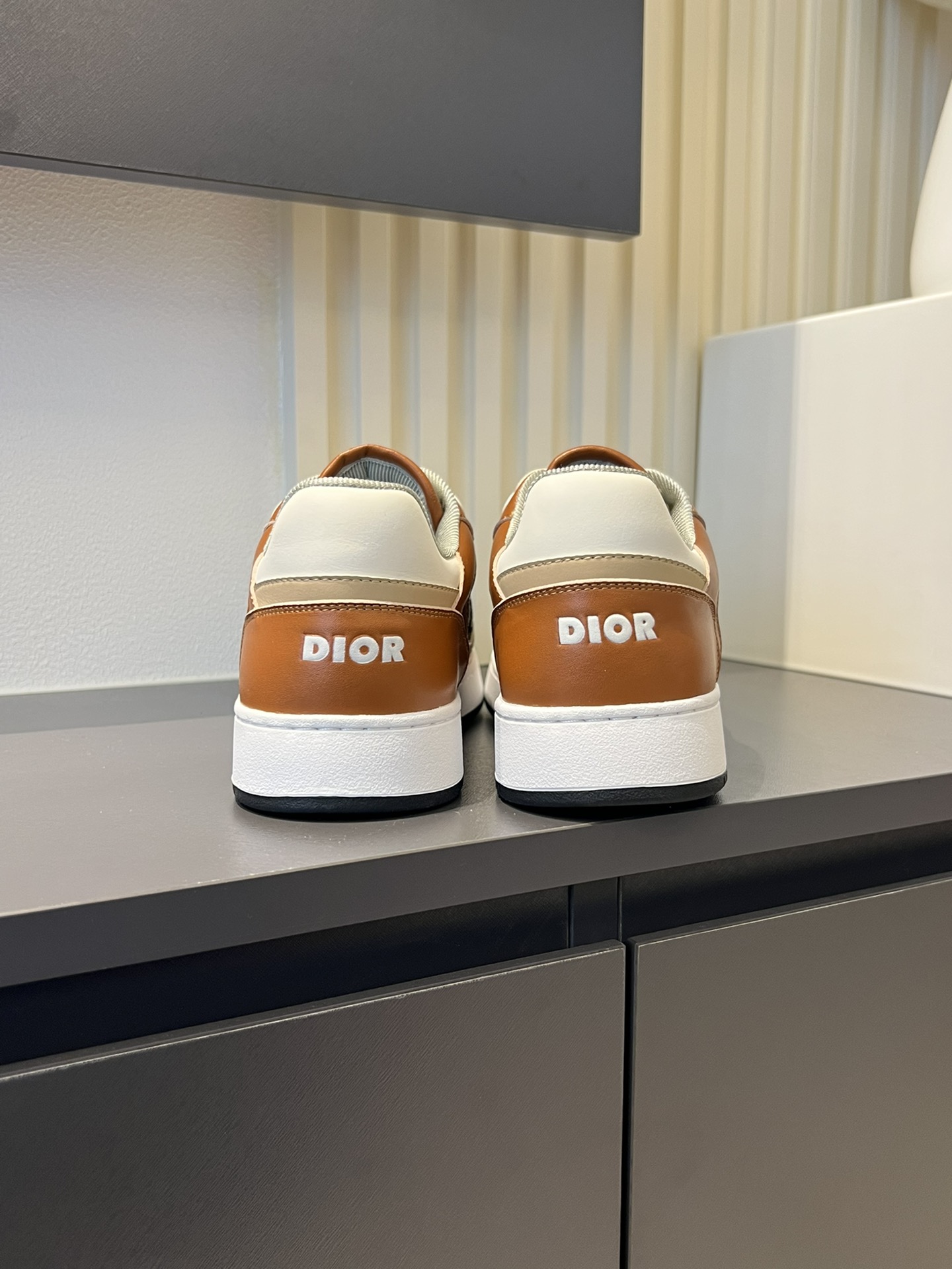 Dior B27 Low-Top Sneaker: Beige and Black Oblique Print, Brown Leather Trim 10 i1717492796 99 1