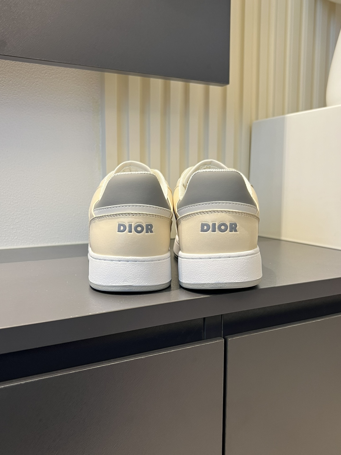 Dior B27 Mid-Top Sneakers Gray and White Smooth Calfskin Oblique Print 10 i1717492851 2076 2