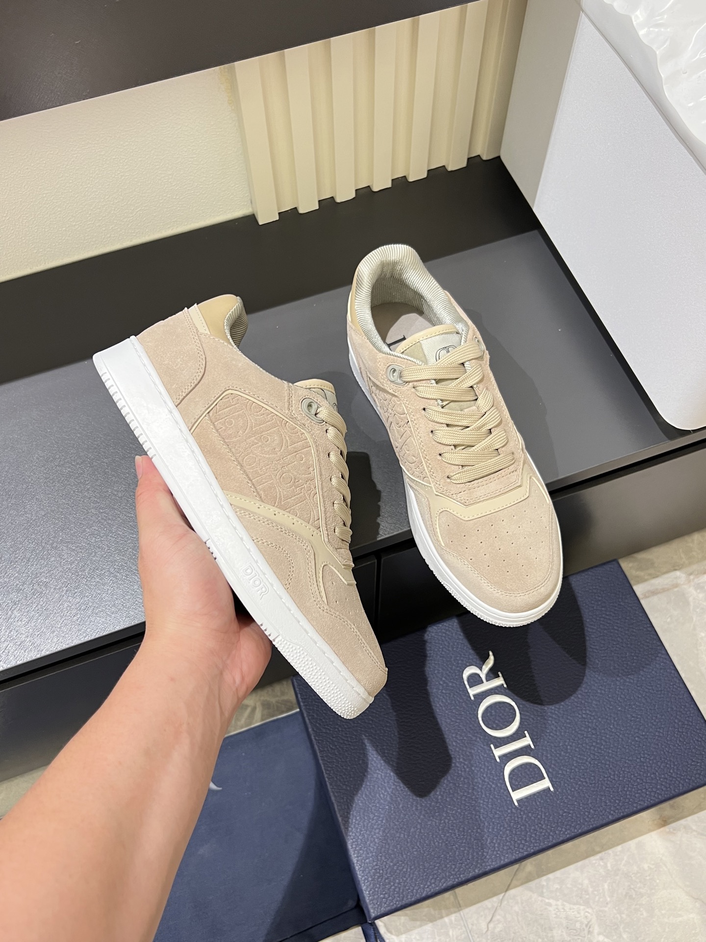 Dior B27 Low-Top Sneakers Beige - Stylish and Comfortable Casual Shoes 8 i1745833525282 5002 0 6