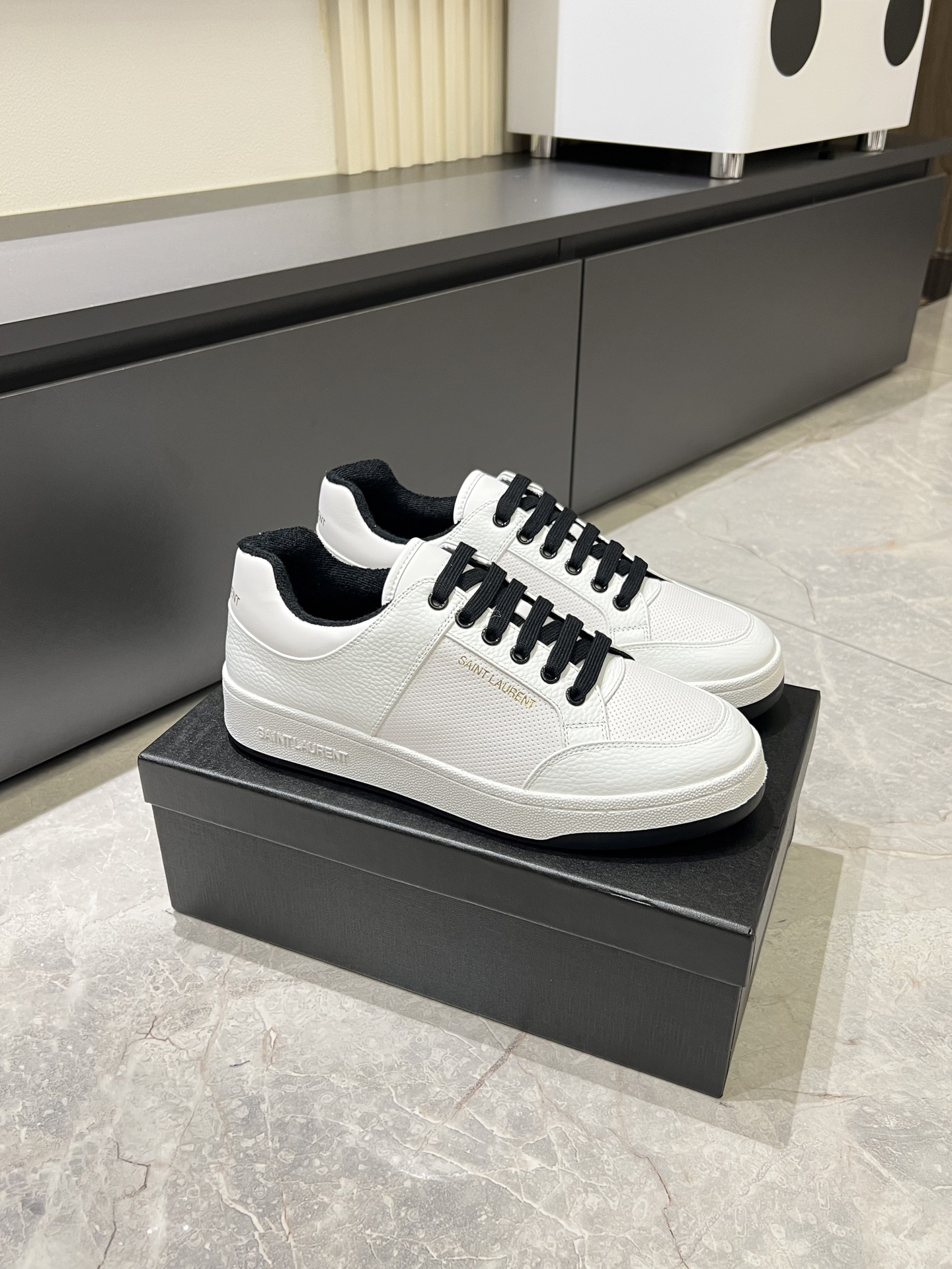 Saint Laurent White Leather Court Classic Sneakers Size 38-44 3 i1751037661226 6536 0 0