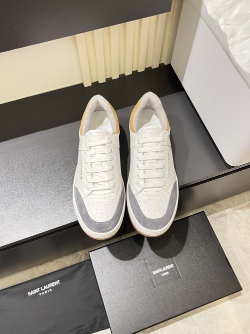 Yves Saint Laurent Leather and Suede Casual Sneakers - Exceptional Quality