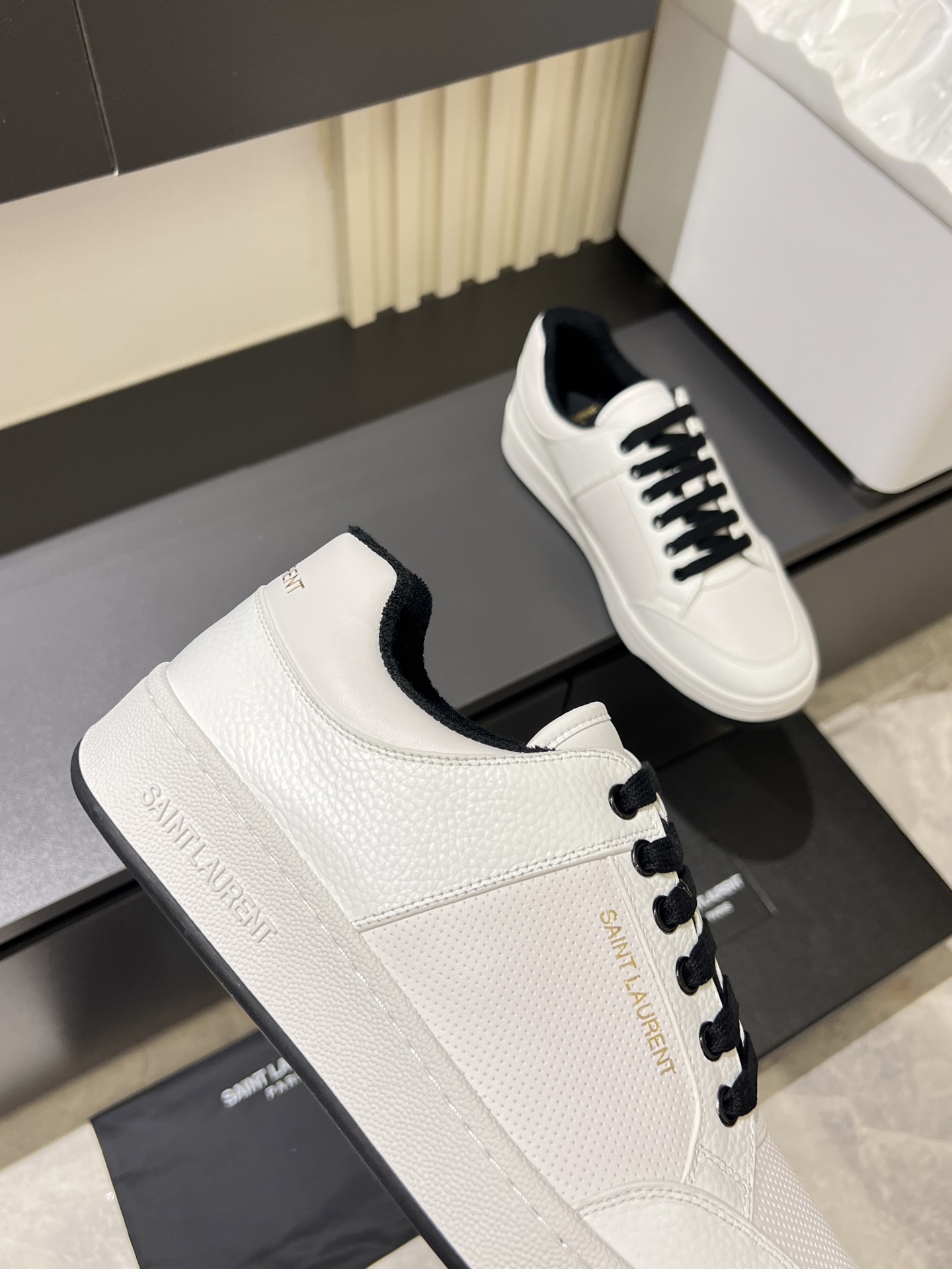 Saint Laurent White Leather Court Classic Sneakers Size 38-44 9 i1751038105801 621 0 8