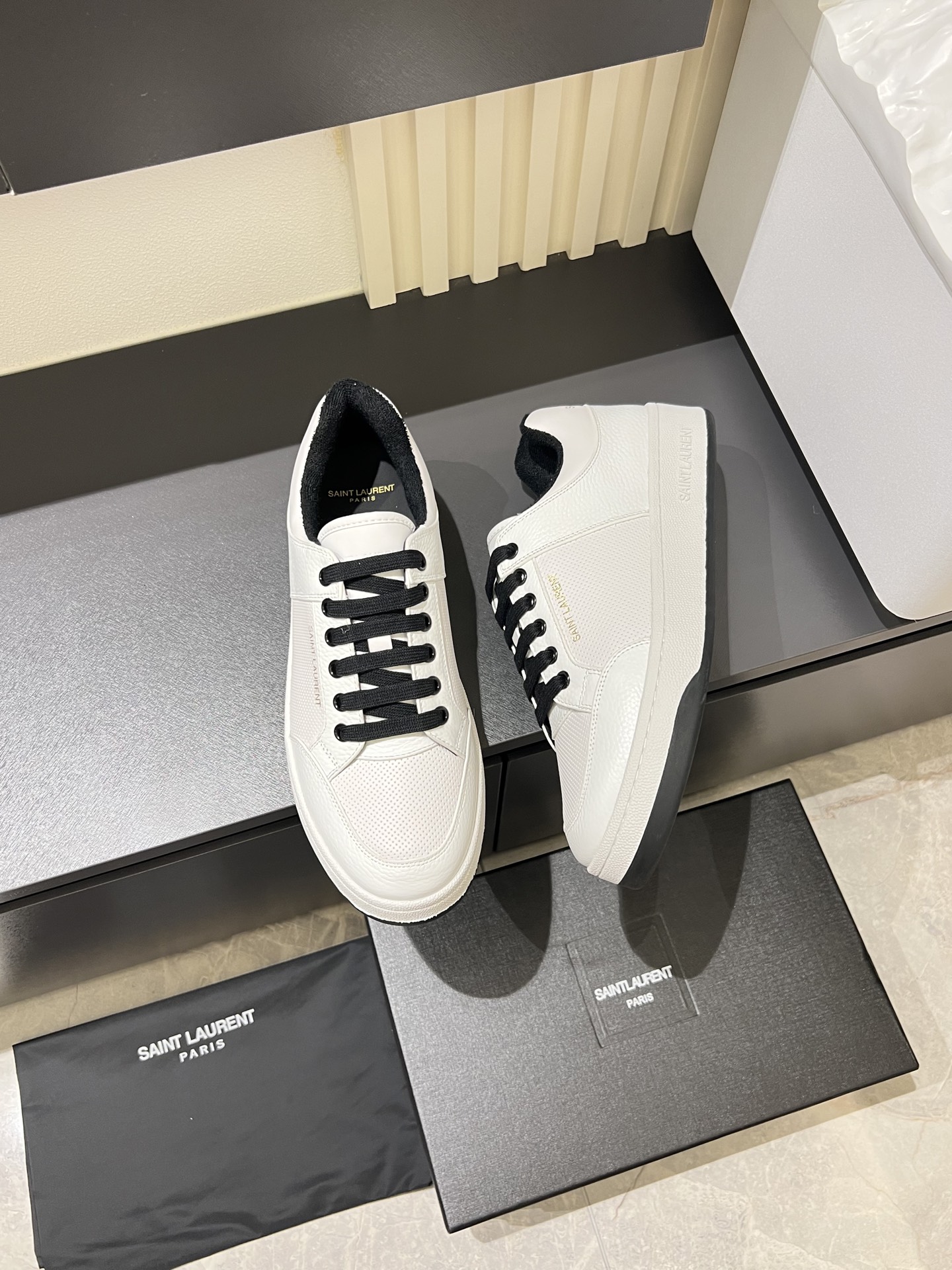 Saint Laurent White Leather Court Classic Sneakers Size 38-44 5 i1751038105855 7684 0 5