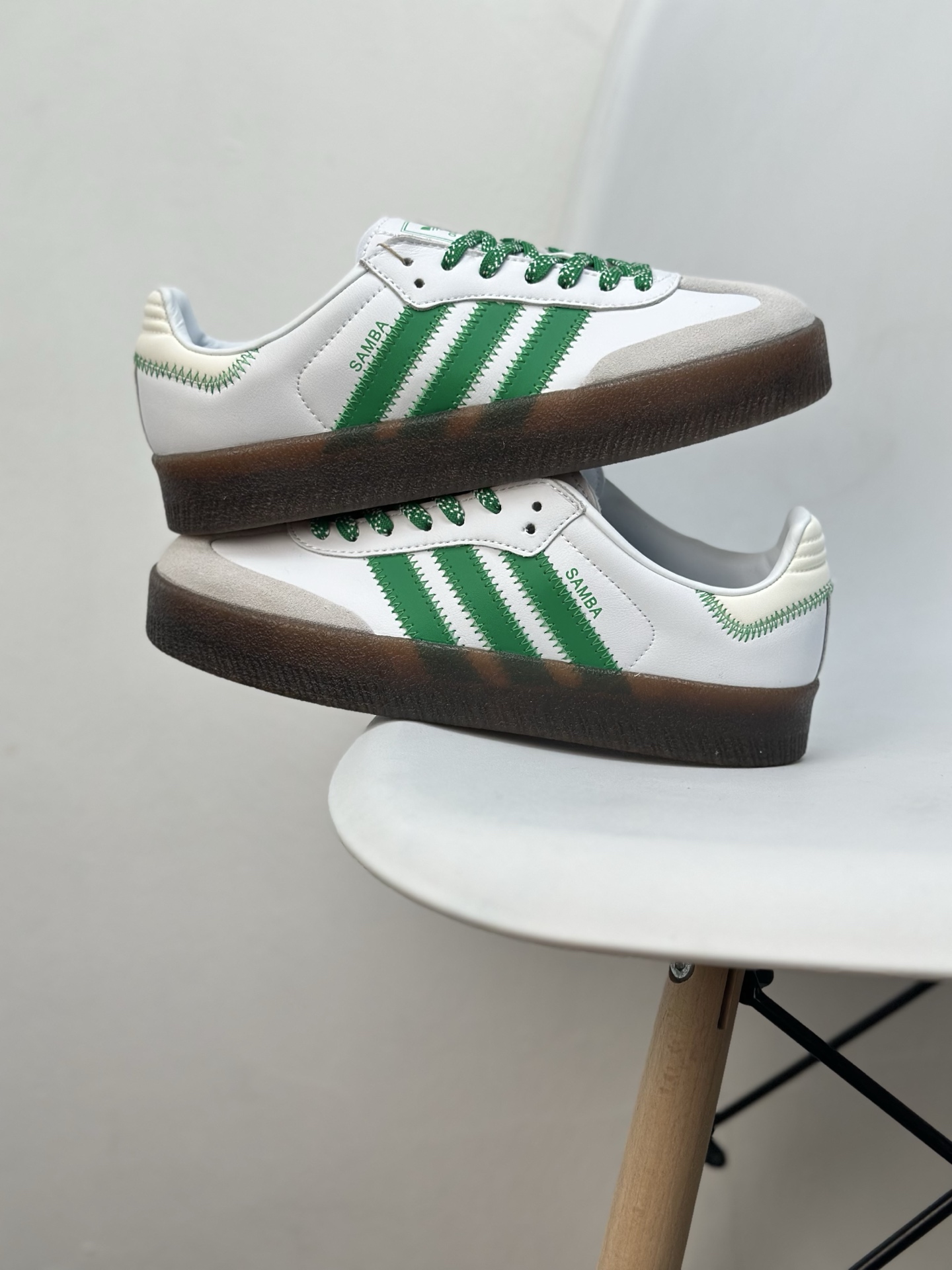 Adidas Originals Sambae "Dark Green" Thick-Soled Casual Sneakers IE9105 3 i1745395051940 4606 0 1