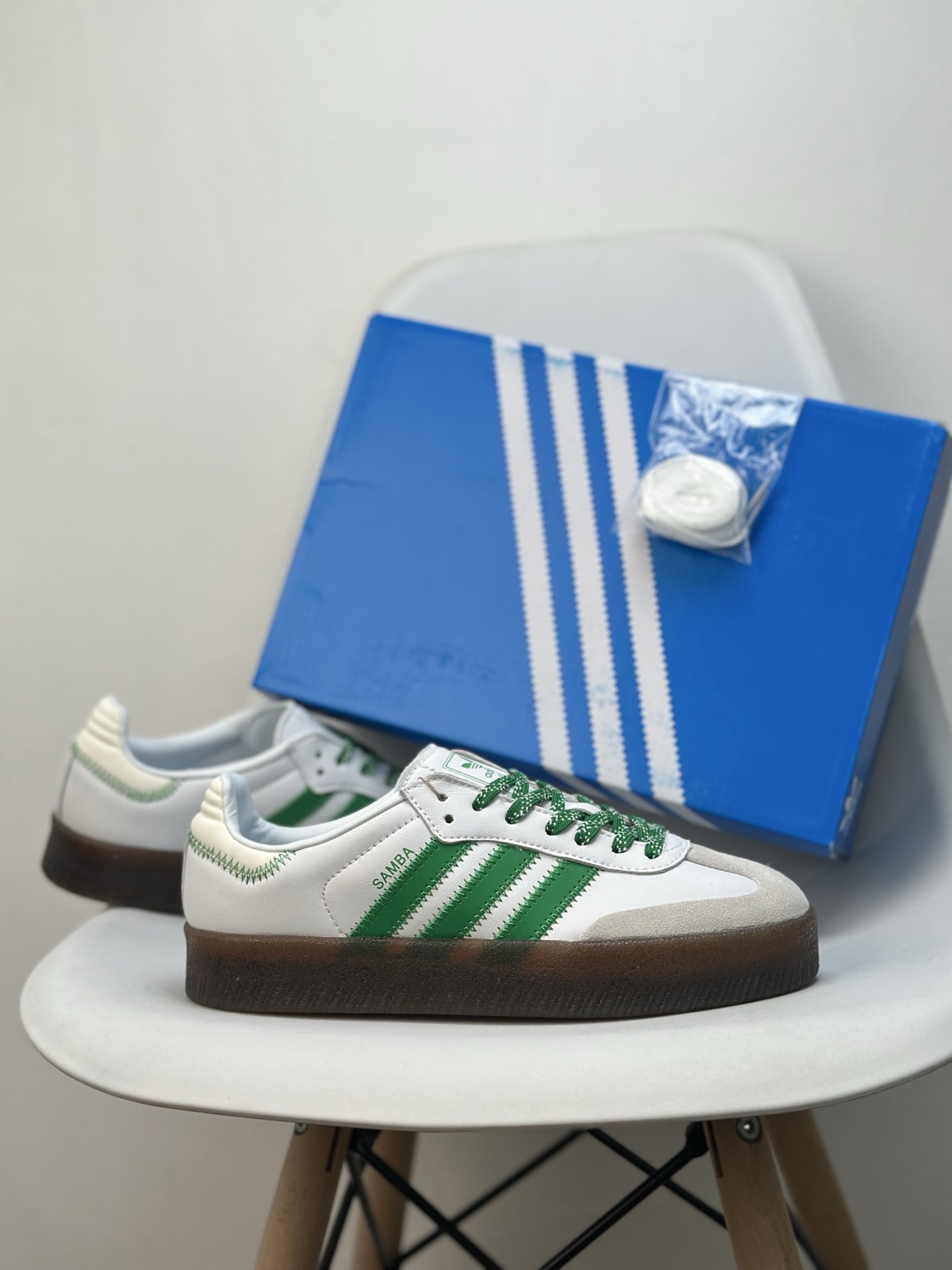 Adidas Originals Sambae "Dark Green" Thick-Soled Casual Sneakers IE9105 10 i1745395051980 7988 0 8