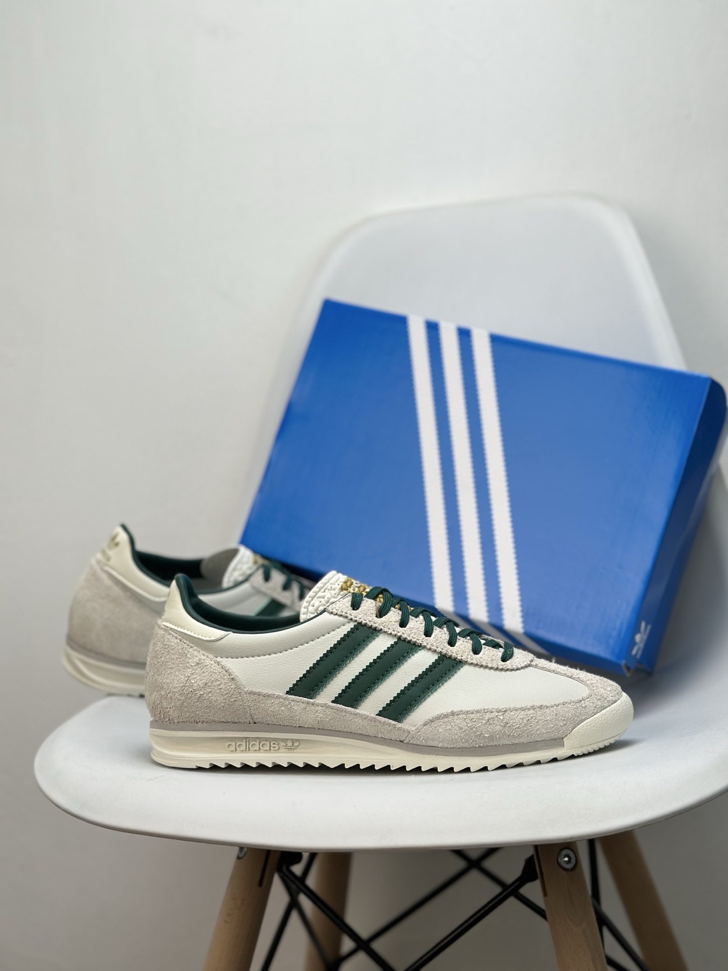 Adidas SL72 OG "Off-White/Collegiate Green" Retro Running Shoes 10 i1745942598951 2645 0 8