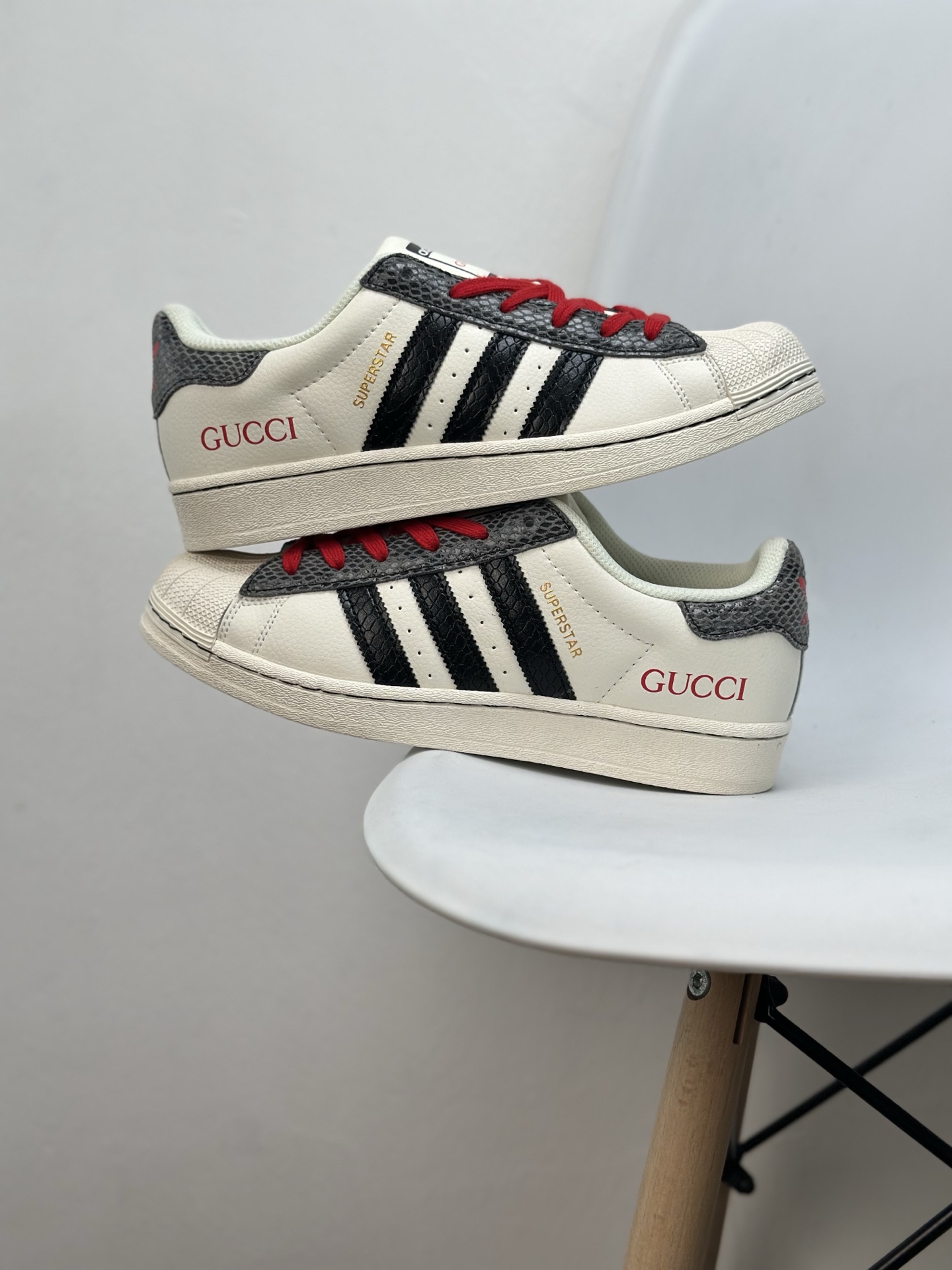 Adidas Originals Superstar x Gucci White Black Red Leather Sneakers 3 i1745943268822 2112 0 1