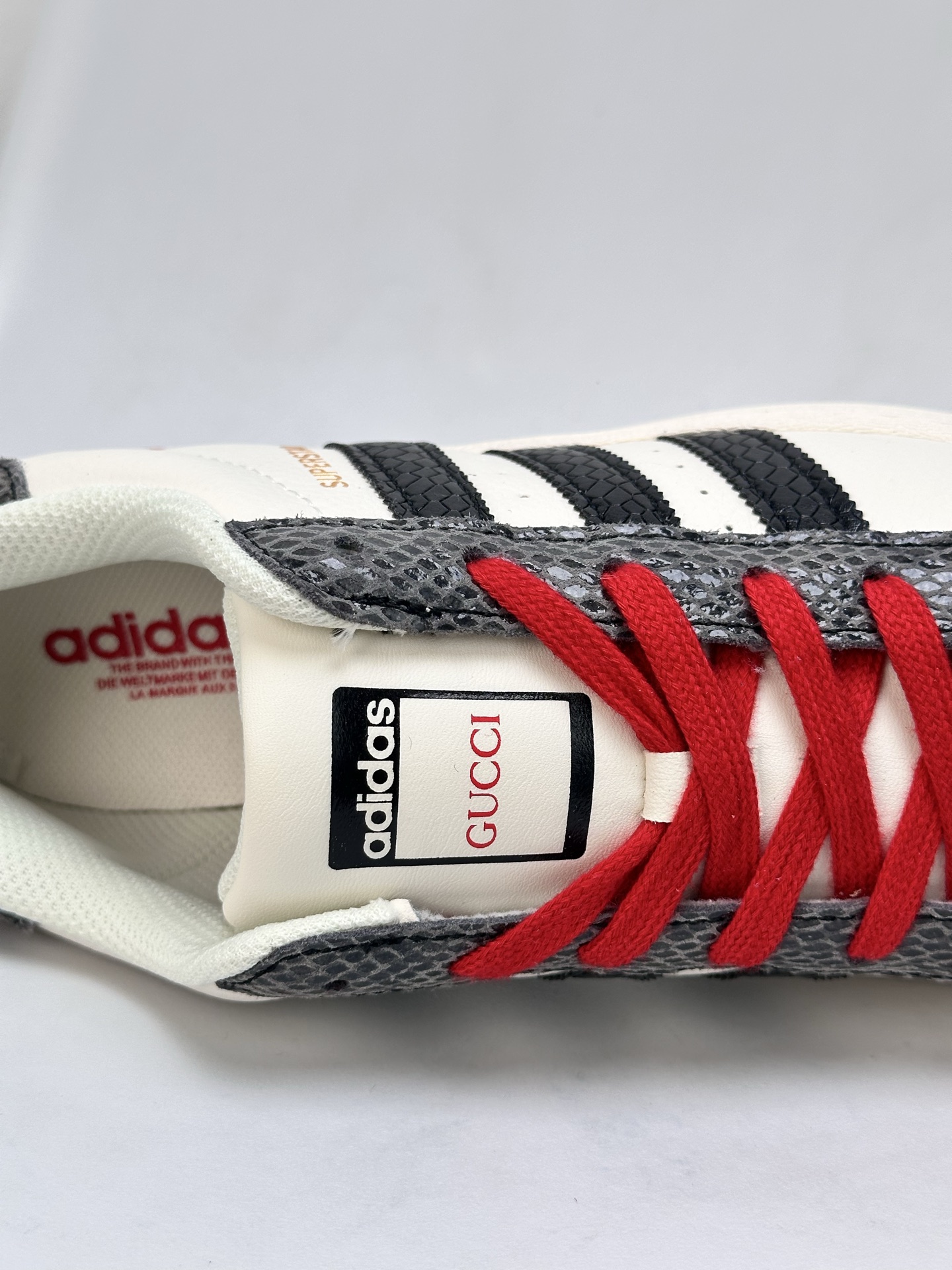 Adidas Originals Superstar x Gucci White Black Red Leather Sneakers 9 i1745943268981 4255 0 7