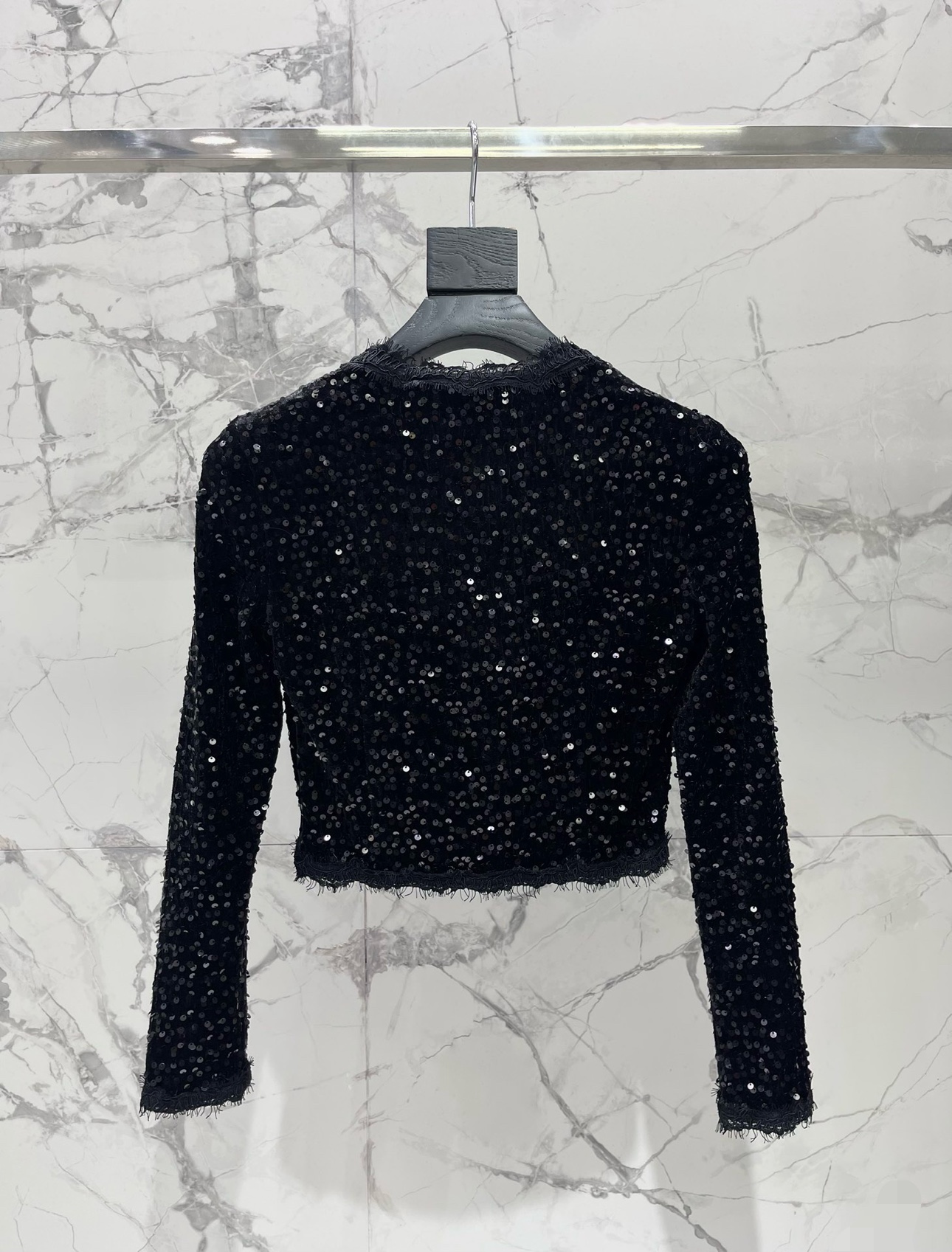 Yves Saint Laurent Sequin Lace-Trim V-Neck Top - Shimmer and Shine 10 i1735780954 9612 0