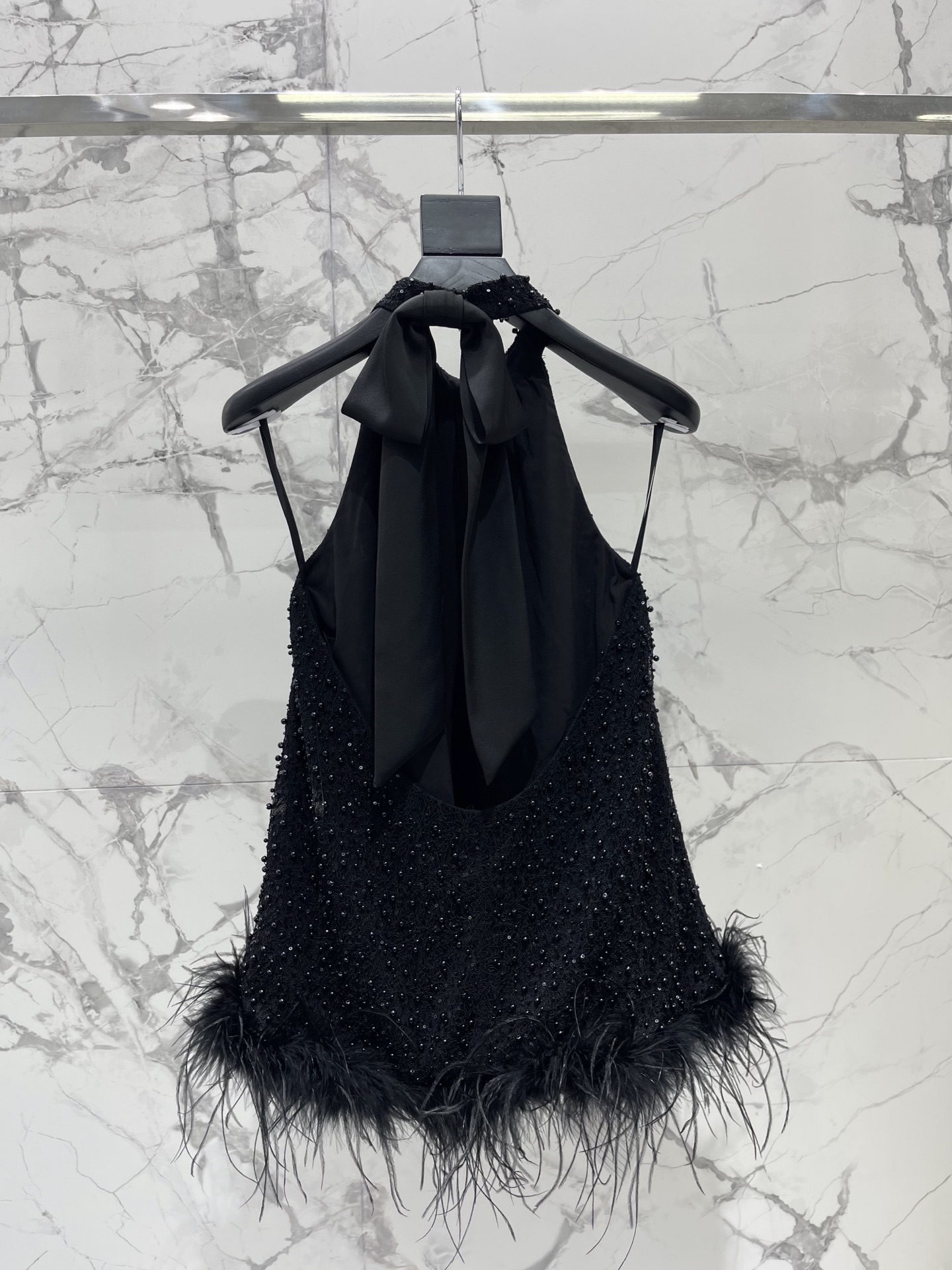 YSL Women 𝗦𝗔𝗜𝗡𝗧 𝗟𝗔𝗨𝗥𝗘𝗡* Holy Family New Heavy Industry Nailed Halter S Top — photo 5