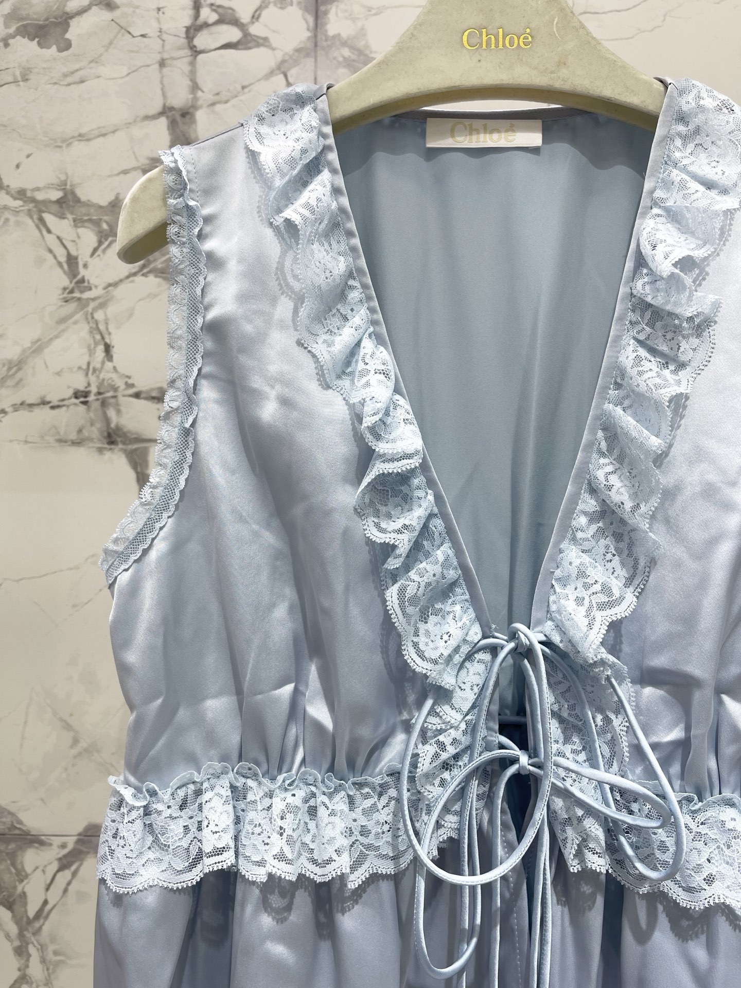 Топ Chloé с кружевной отделкой
