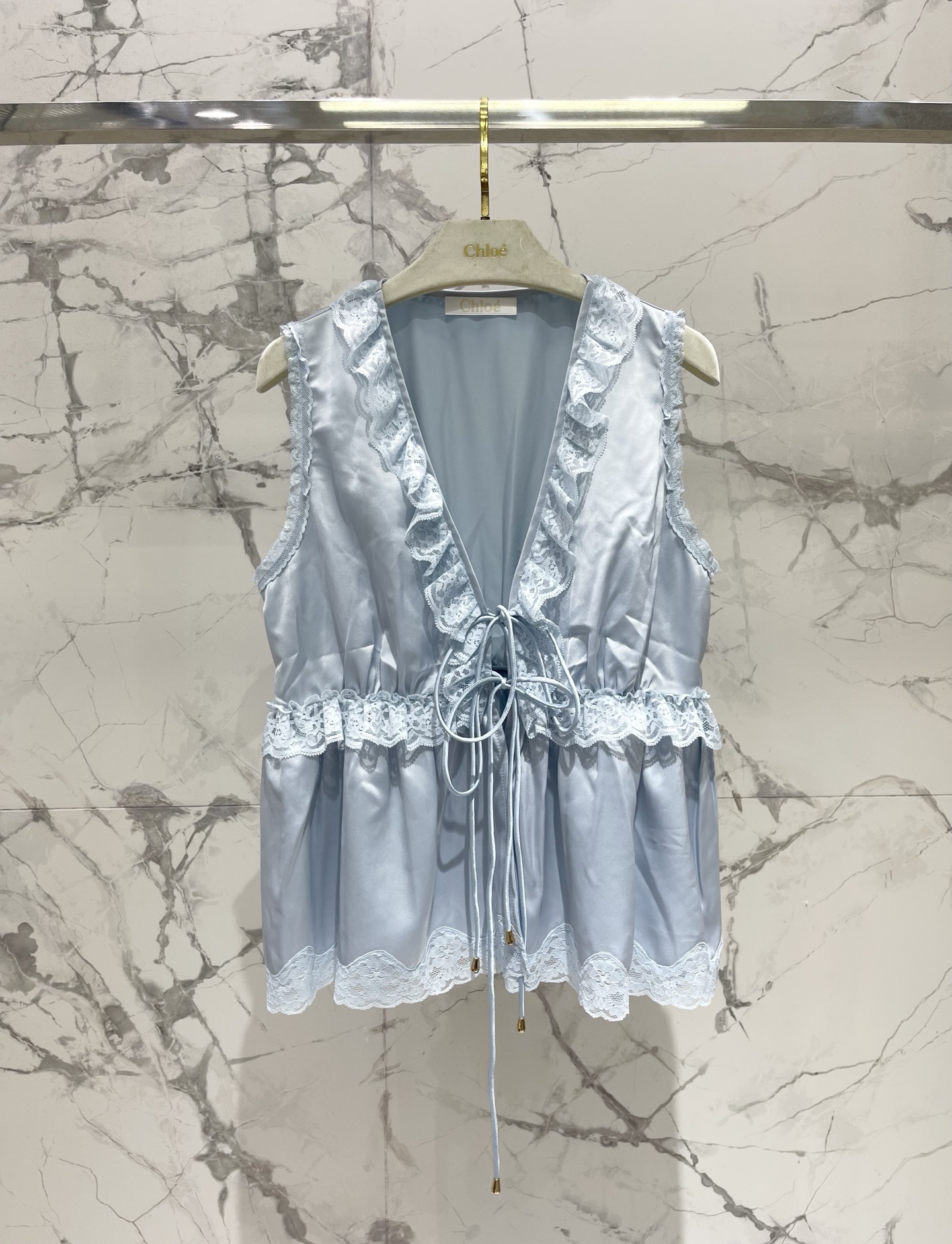 Топ Chloé с кружевной отделкой