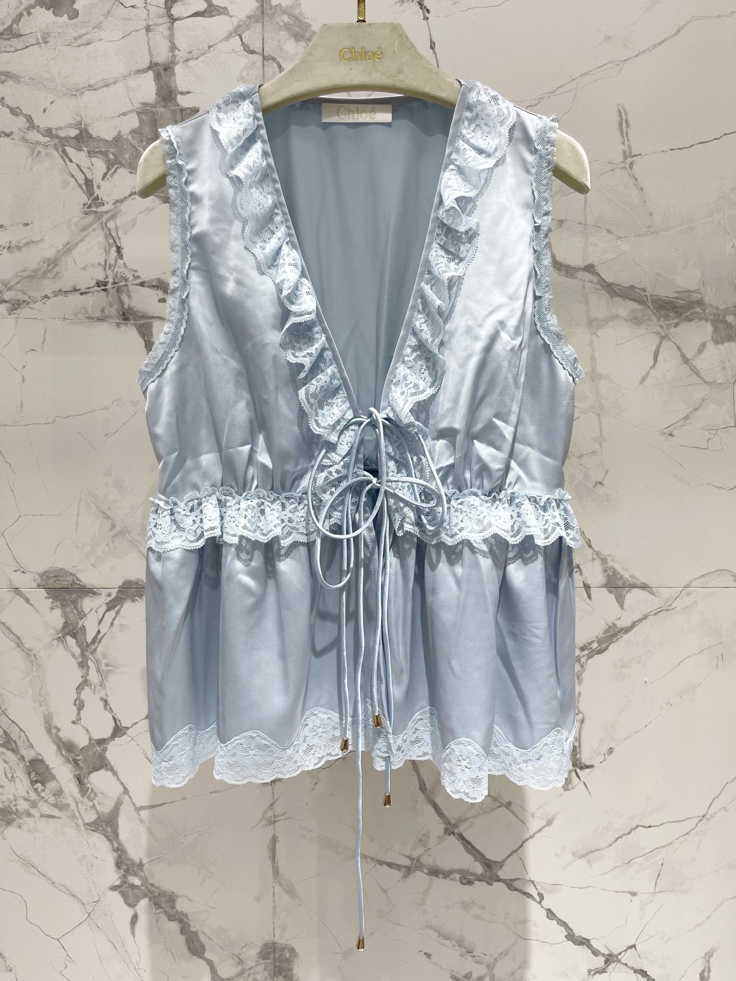 Топ Chloé с кружевной отделкой