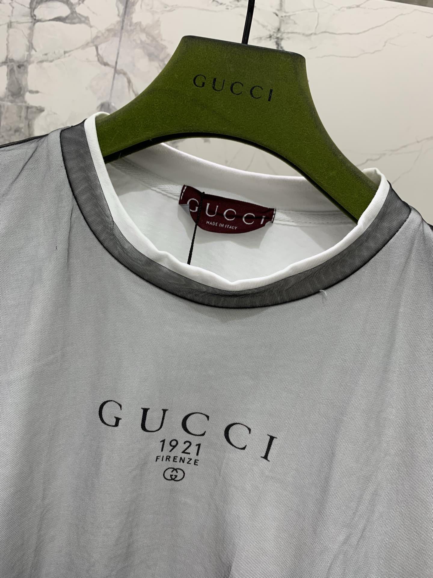 Футболка женская двойная с логотипом Gucci