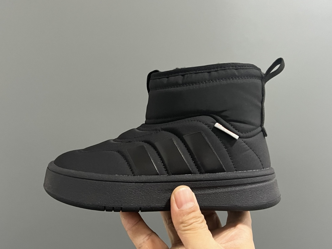 图片[4]-AD冬新款adipuff中帮儿童面包棉鞋28-37码 内里加绒，保暖又舒适❄️ 舒适面料，柔软又不失时尚🆒 耐磨防滑大底，脚感不言而喻✔️-选品中心