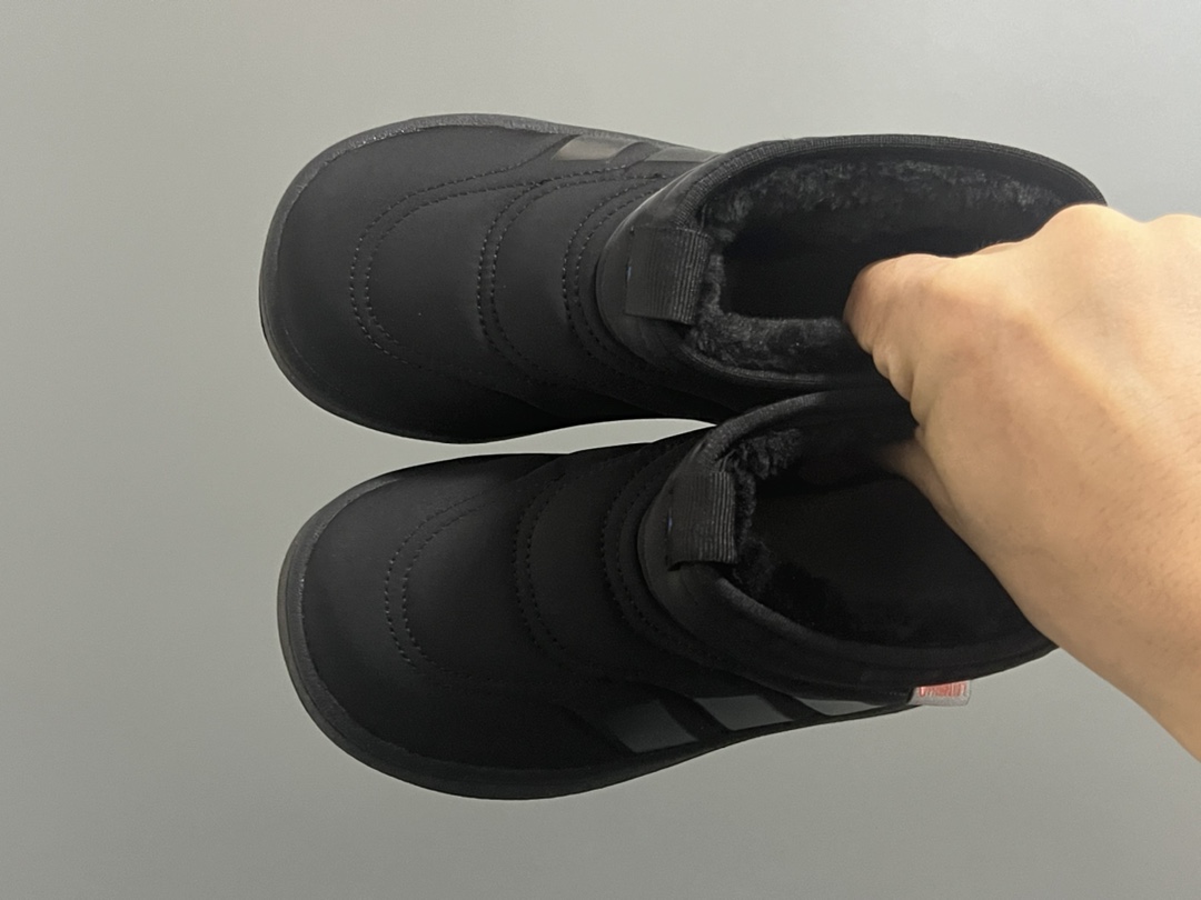 图片[2]-AD冬新款adipuff中帮儿童面包棉鞋28-37码 内里加绒，保暖又舒适❄️ 舒适面料，柔软又不失时尚🆒 耐磨防滑大底，脚感不言而喻✔️-选品中心