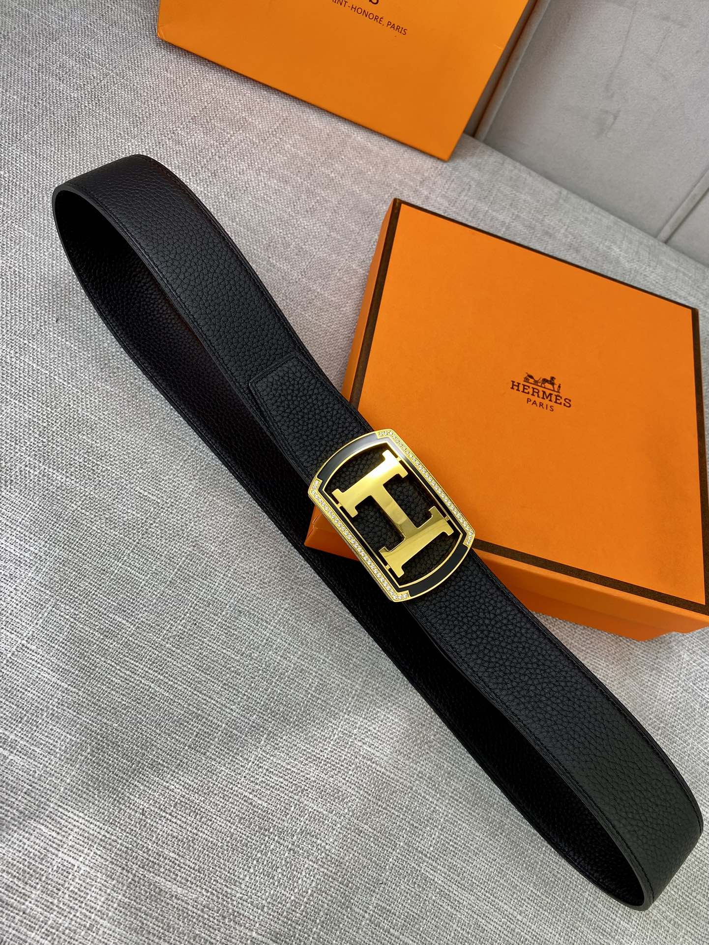 Hermes-38MM爱马仕专柜同步进口epsom双面小牛皮精钢精品五金双面可用