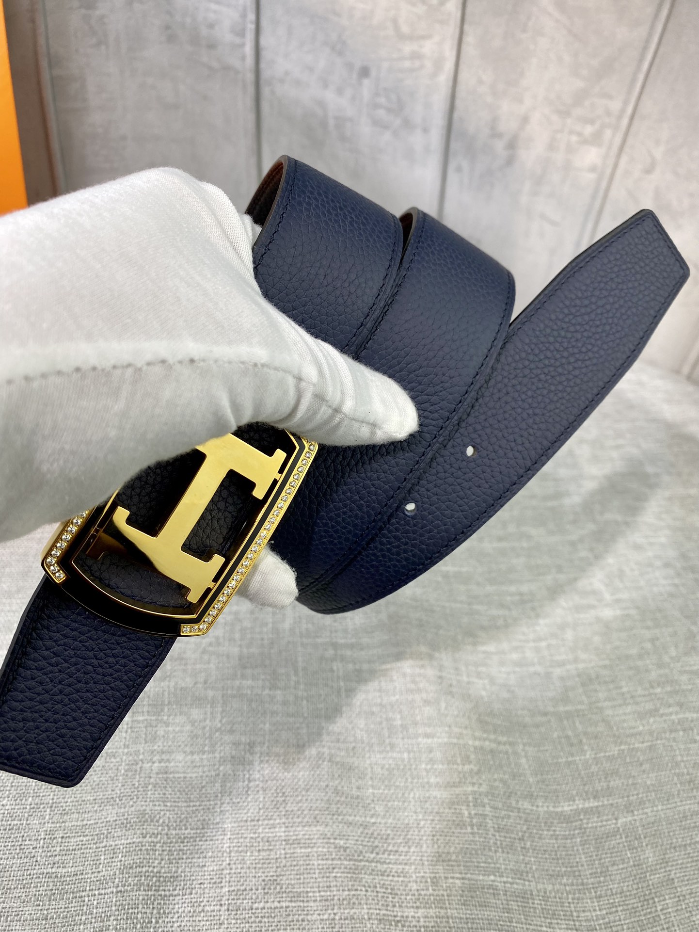 Hermes-38MM爱马仕专柜同步进口epsom双面小牛皮精钢精品五金双面可用