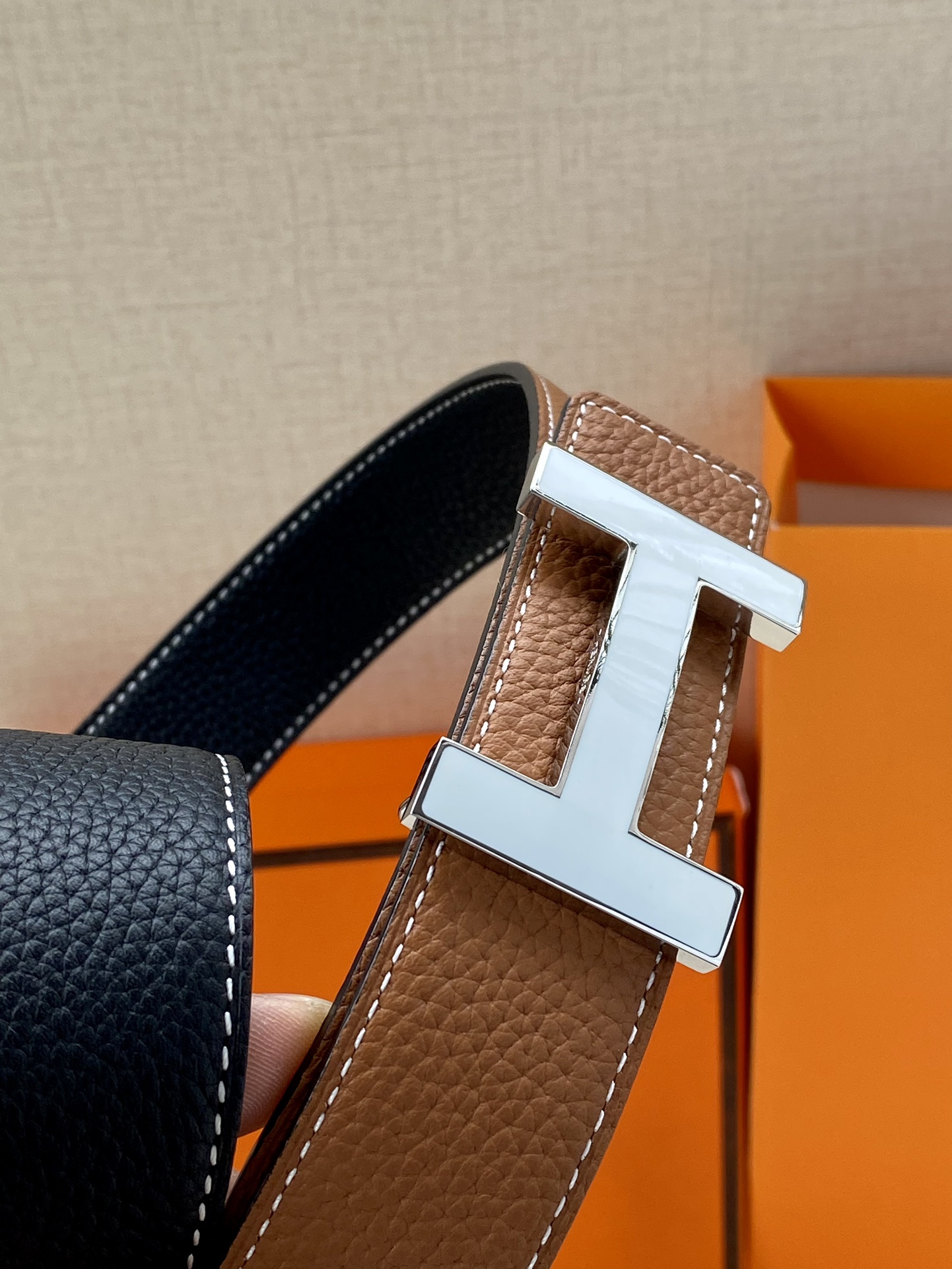 .2宽H家官网同步Hermes-CONSTANCEBELTBUCKLE&REVERSIBLELEATHE