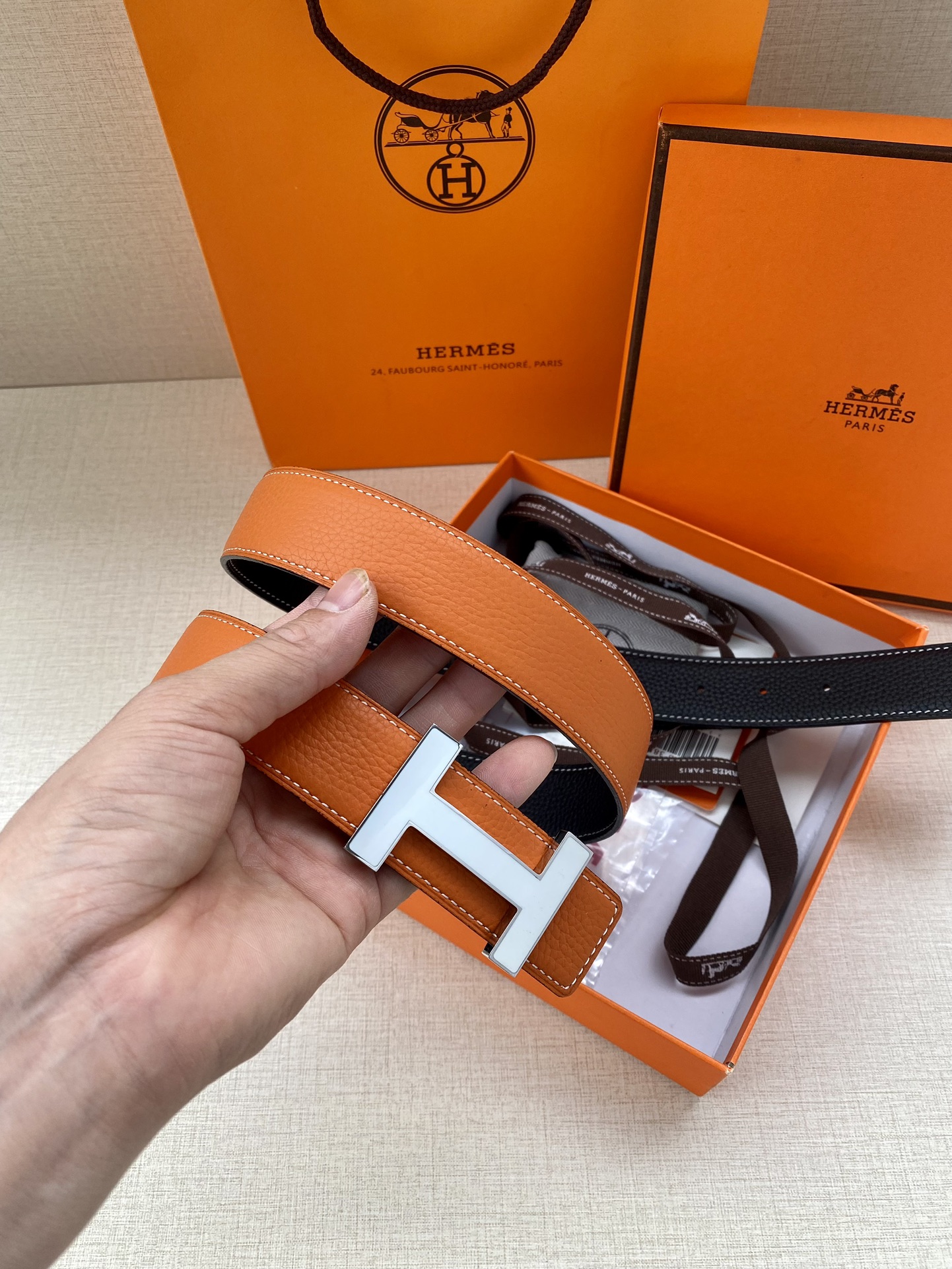 .2宽H家官网同步Hermes-CONSTANCEBELTBUCKLE&REVERSIBLELEATHE