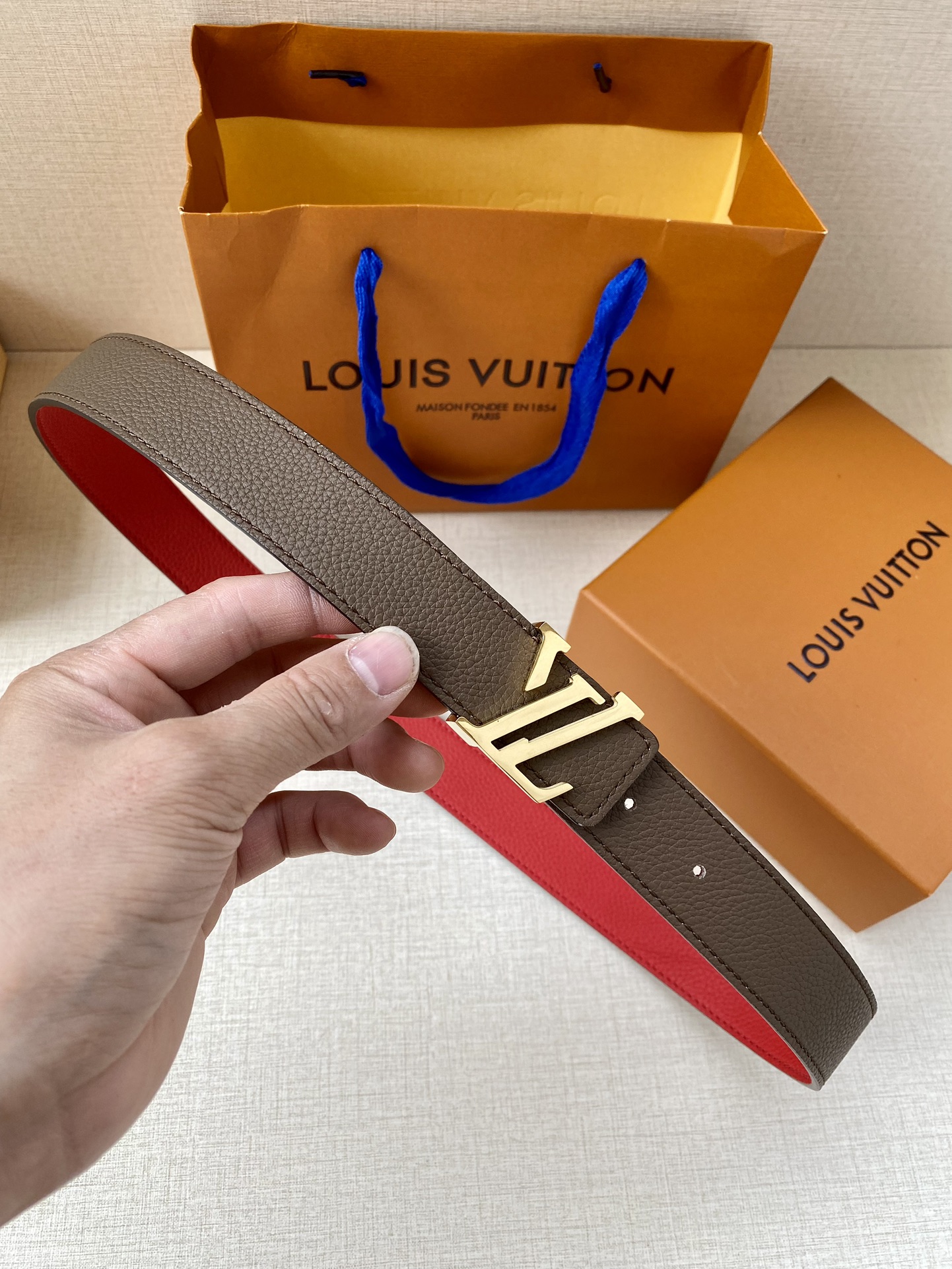 Louis Vuitton Cinturón Réplica de AAA
 Cuero vaca