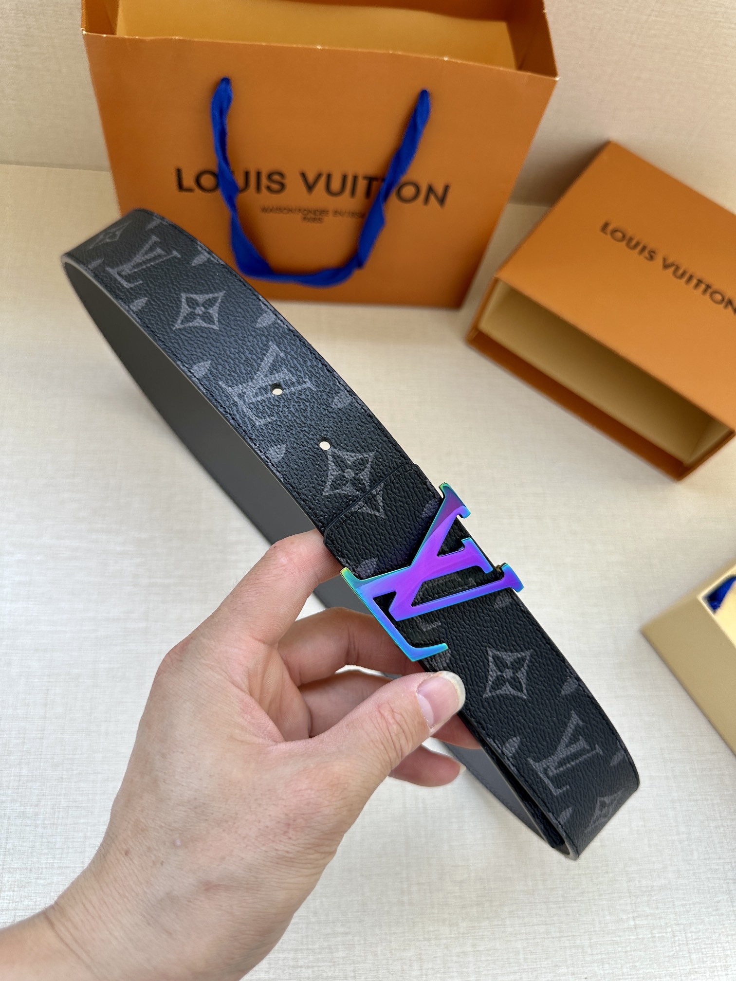 Louis Vuitton Cinturón Impresión Lona