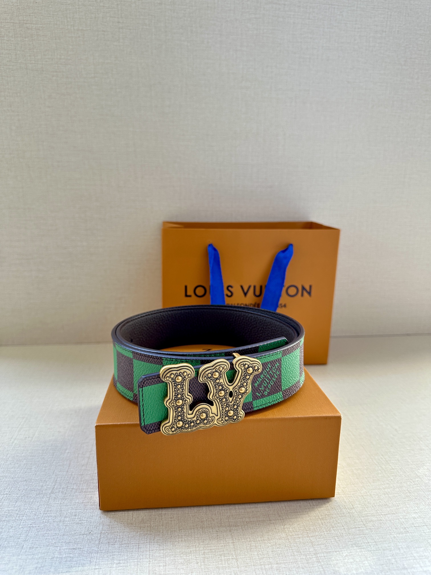 LV Style Leather Men's Belts Men's Belts Men's Belt detail image 5 from source 766554
