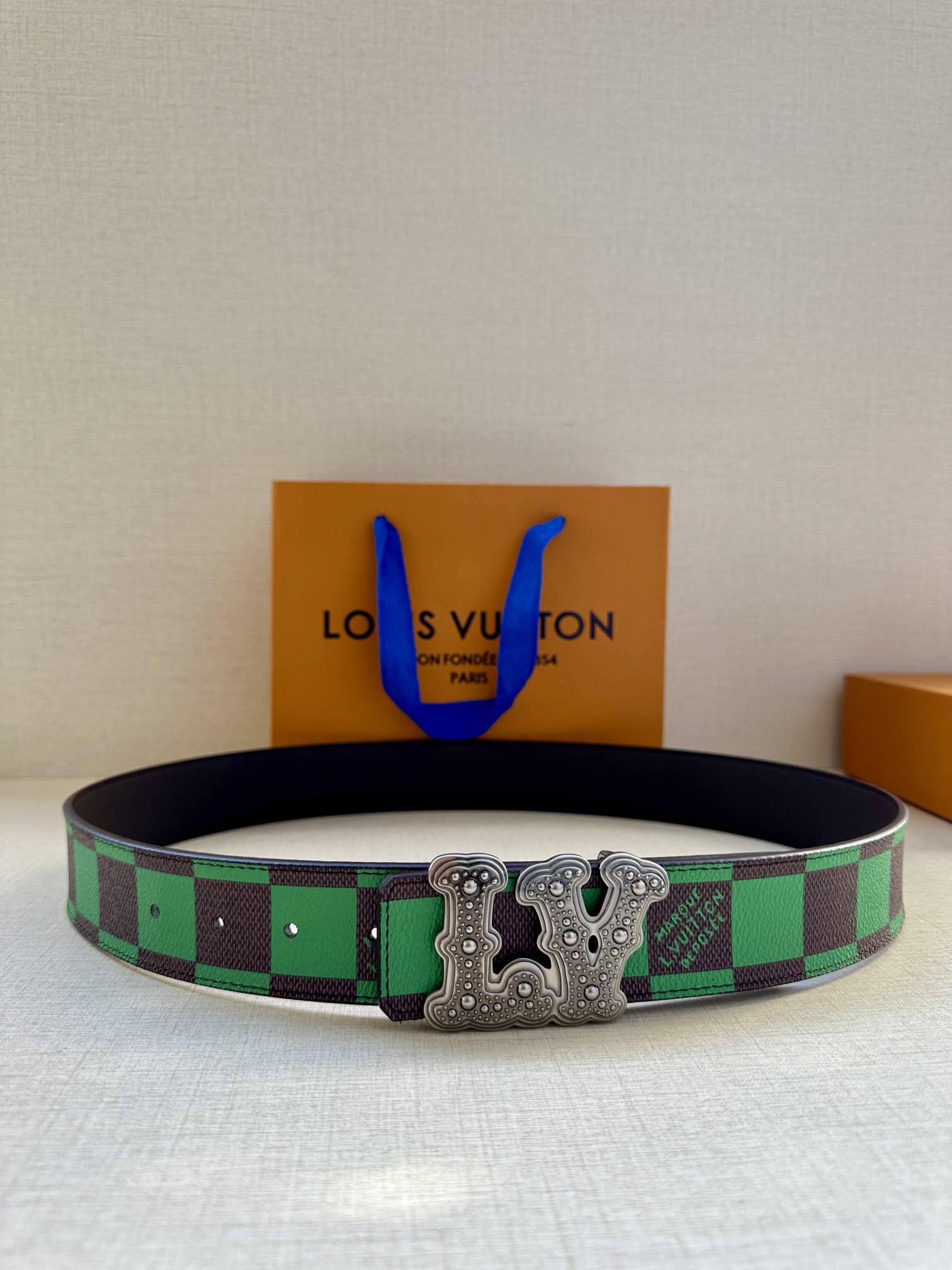 LV Style Leather Men's Belts Lookbook Reference image 1
