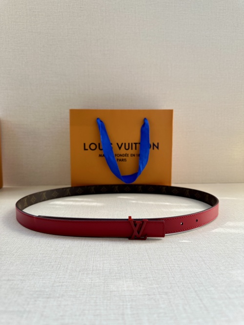 Louis Vuitton Iconic Reversible Belt, Red Leather & Monogram Canvas 1 Louis Vuitton Iconic Reversible Belt, Red Leather & Monogram Canvas