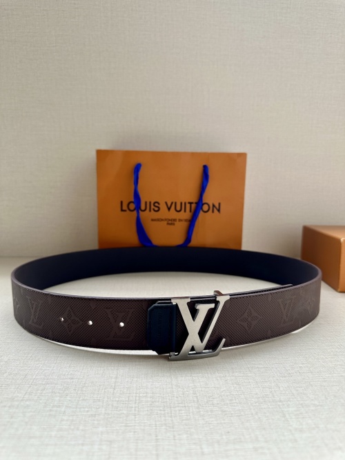Louis Vuitton Shadow 4.0 cm Belt - Monogram Leather, Modern Buckle 1 Louis Vuitton Shadow 4.0 cm Belt - Monogram Leather, Modern Buckle