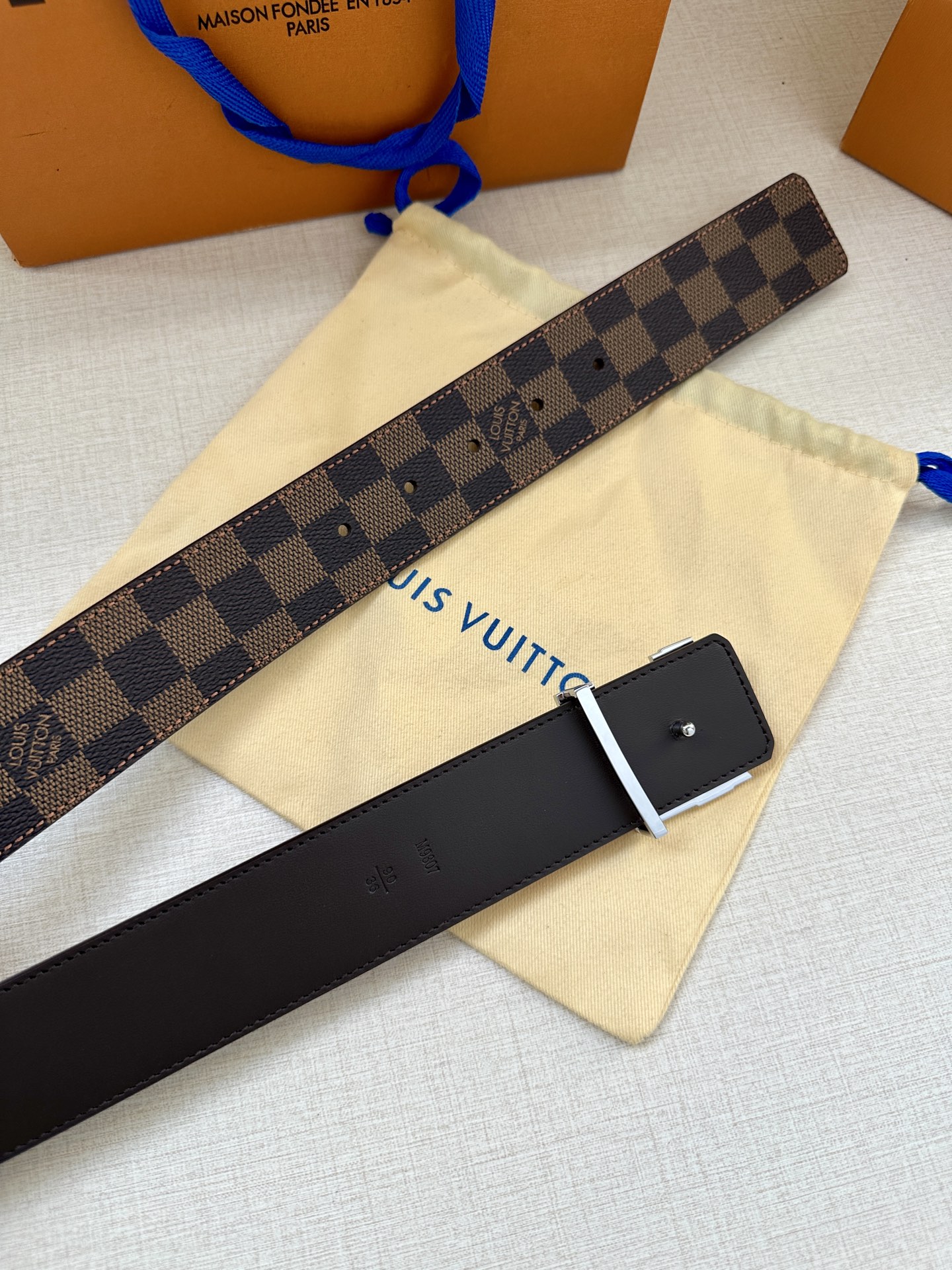 Louis Vuitton 4.0 Pixel Reversible Belt, Monogram Canvas & Leather, Gold Buckle 9 i1749529516320 8627 0 7