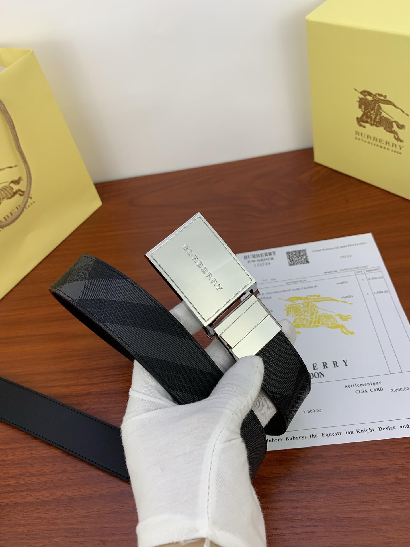 Original Quality Placards and Graft Belts for Burberry Recreation: 3.5 cm Width. - 图片 4