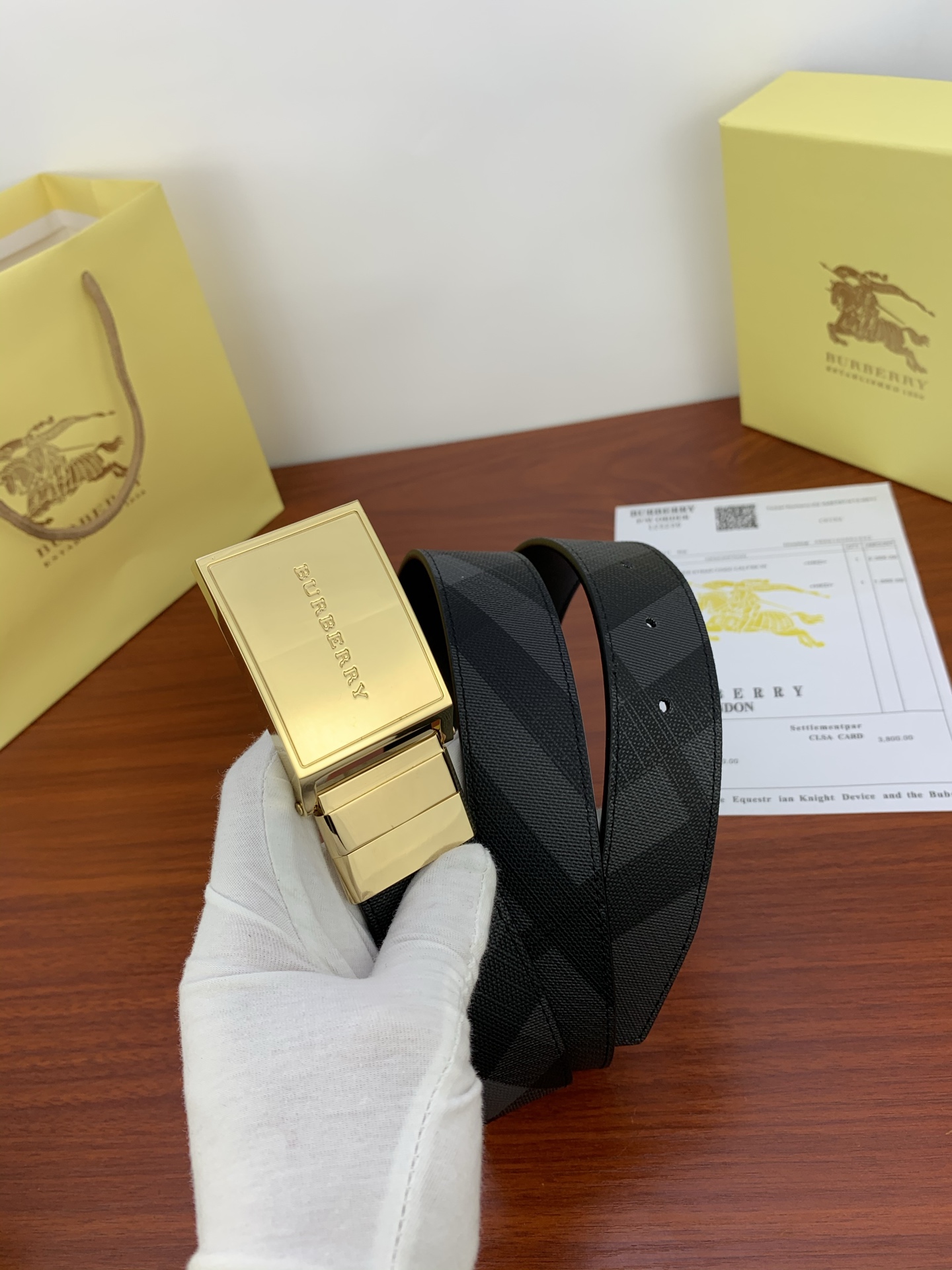 Original Quality Placards and Graft Belts for Burberry Recreation: 3.5 cm Width. - 图片 3