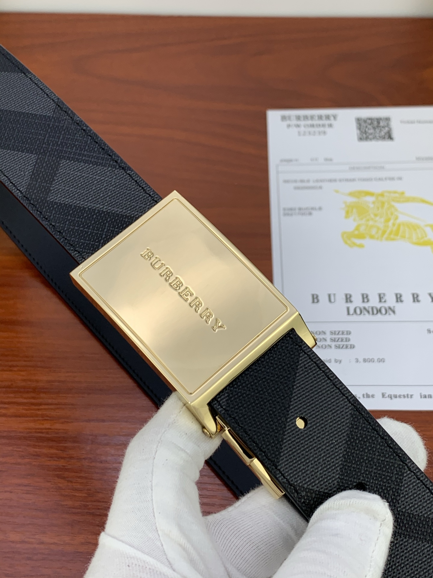Original Quality Placards and Graft Belts for Burberry Recreation: 3.5 cm Width. - 图片 2