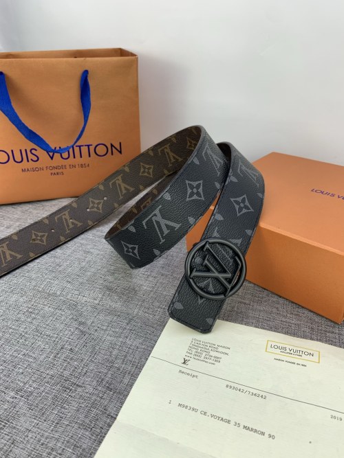 Louis Vuitton Monogram Eclipse 4.0 Reversible Leather Belt 1 Louis Vuitton Monogram Eclipse 4.0 Reversible Leather Belt