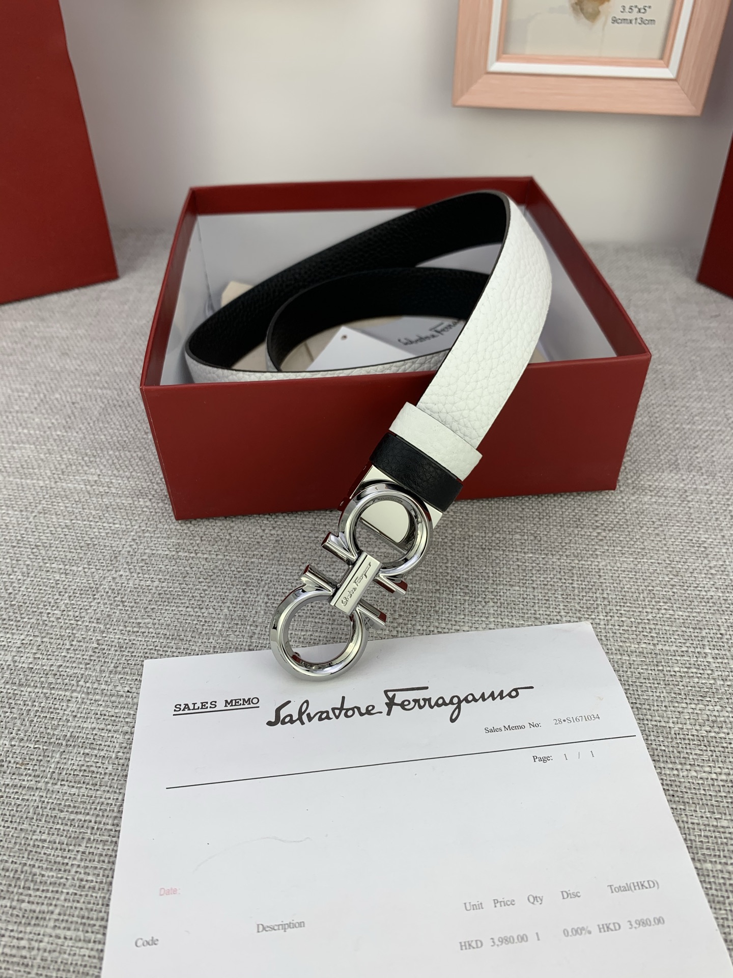 Review: Salvatore Ferragamo Cattle Leather Belt with Gancini Logo, Adjustable Fit - 图片 5