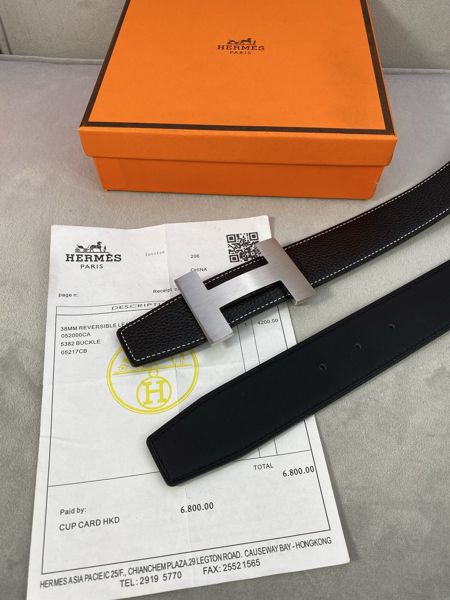  专柜同步 Hermes 爱马仕，专柜同款，3.8cm宽，带身采用进口头层Togo牛皮，boxer牛皮衬