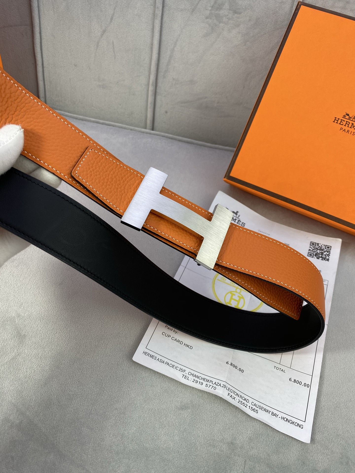  专柜同步 Hermes 爱马仕，专柜同款，3.8cm宽，带身采用进口头层Togo牛皮，boxer牛皮衬