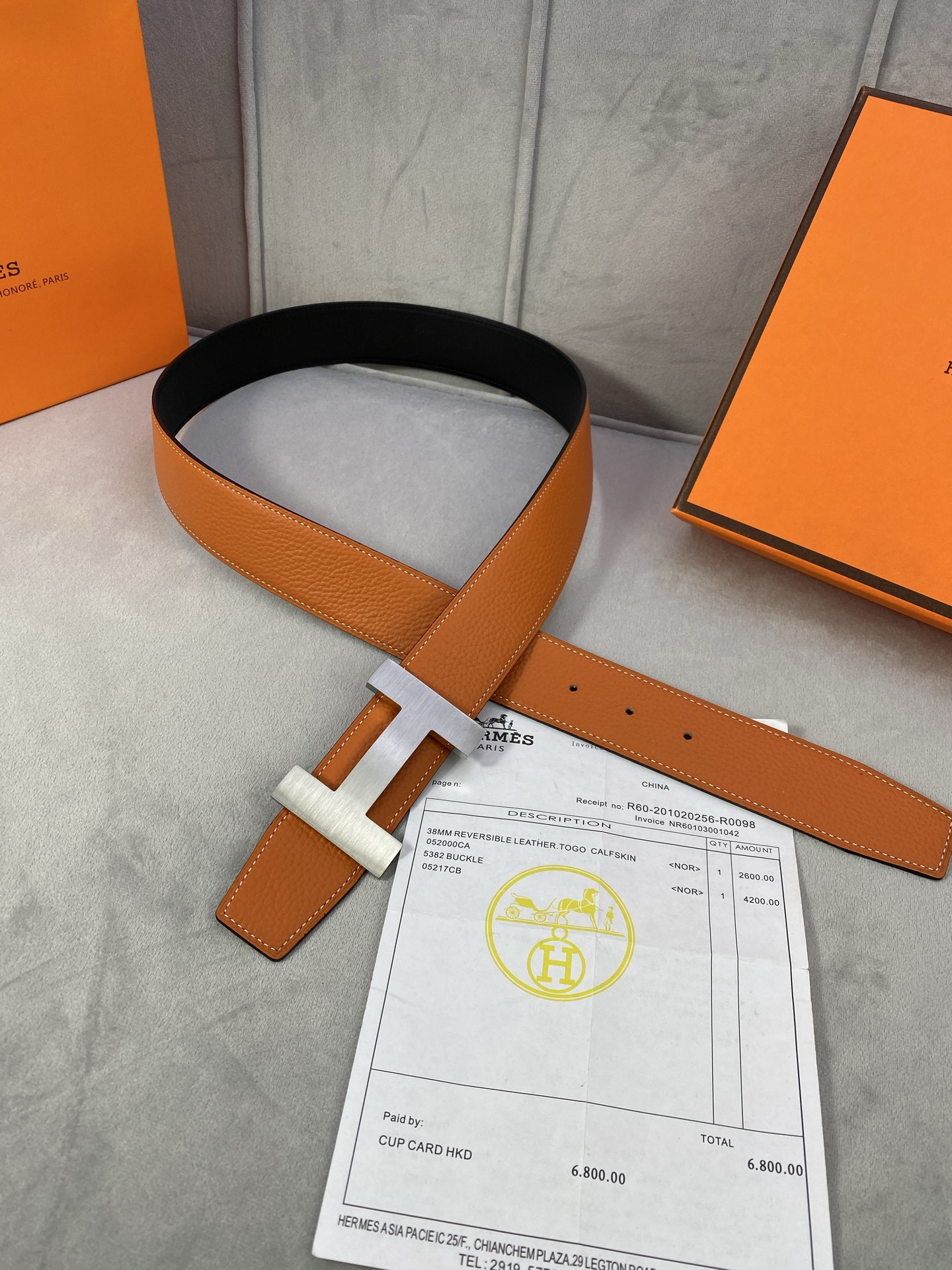  专柜同步 Hermes 爱马仕，专柜同款，3.8cm宽，带身采用进口头层Togo牛皮，boxer牛皮衬