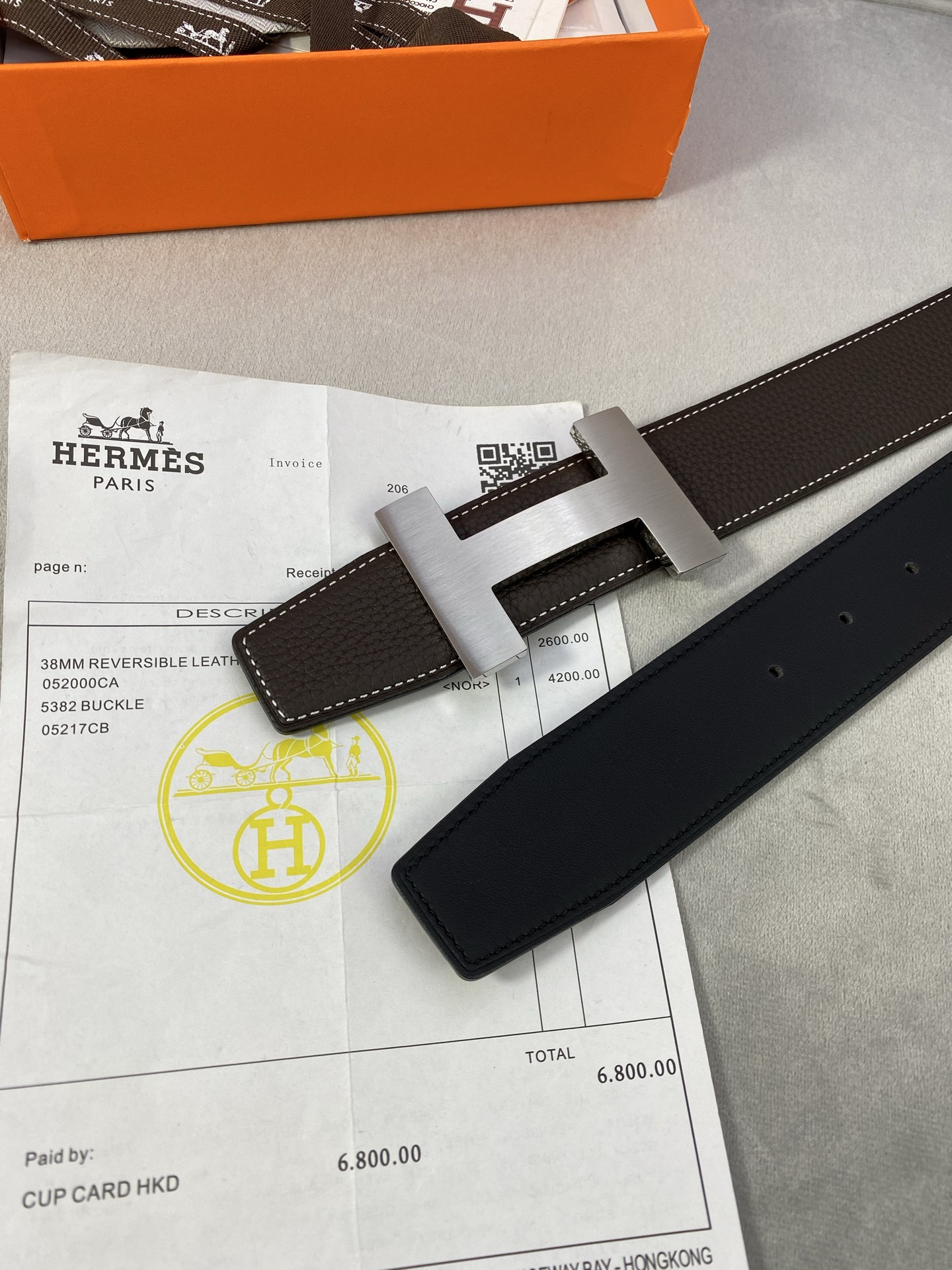  专柜同步 Hermes 爱马仕，专柜同款，3.8cm宽，带身采用进口头层Togo牛皮，boxer牛皮衬