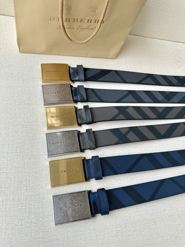 巴宝莉：原单质量，新款男士腰带 小牛皮皮带 专柜同步新款Burberry博柏利休闲款，宽度3.5cm