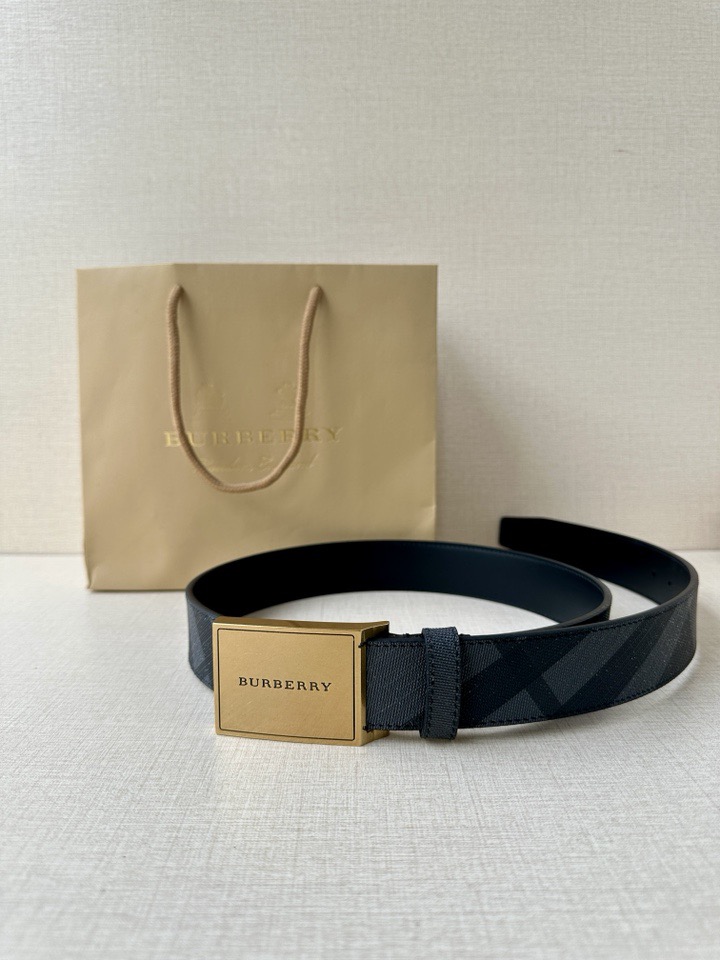 巴宝莉：原单质量，新款男士腰带 小牛皮皮带 专柜同步新款Burberry博柏利休闲款，宽度3.5cm