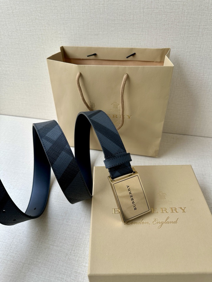 巴宝莉：原单质量，新款男士腰带 小牛皮皮带 专柜同步新款Burberry博柏利休闲款，宽度3.5cm