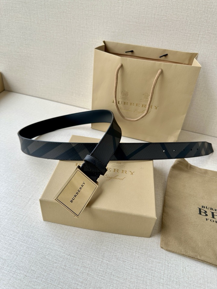 巴宝莉：原单质量，新款男士腰带 小牛皮皮带 专柜同步新款Burberry博柏利休闲款，宽度3.5cm