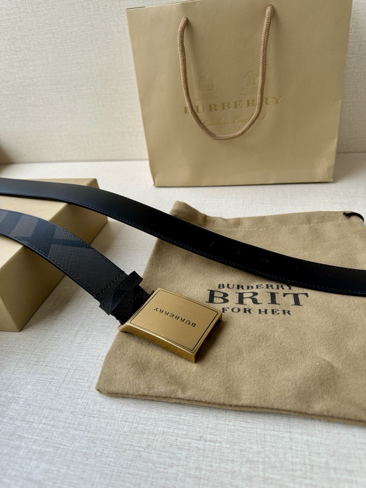 巴宝莉：原单质量，新款男士腰带 小牛皮皮带 专柜同步新款Burberry博柏利休闲款，宽度3.5cm