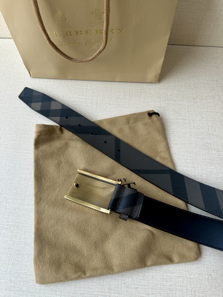 巴宝莉：原单质量，新款男士腰带 小牛皮皮带 专柜同步新款Burberry博柏利休闲款，宽度3.5cm