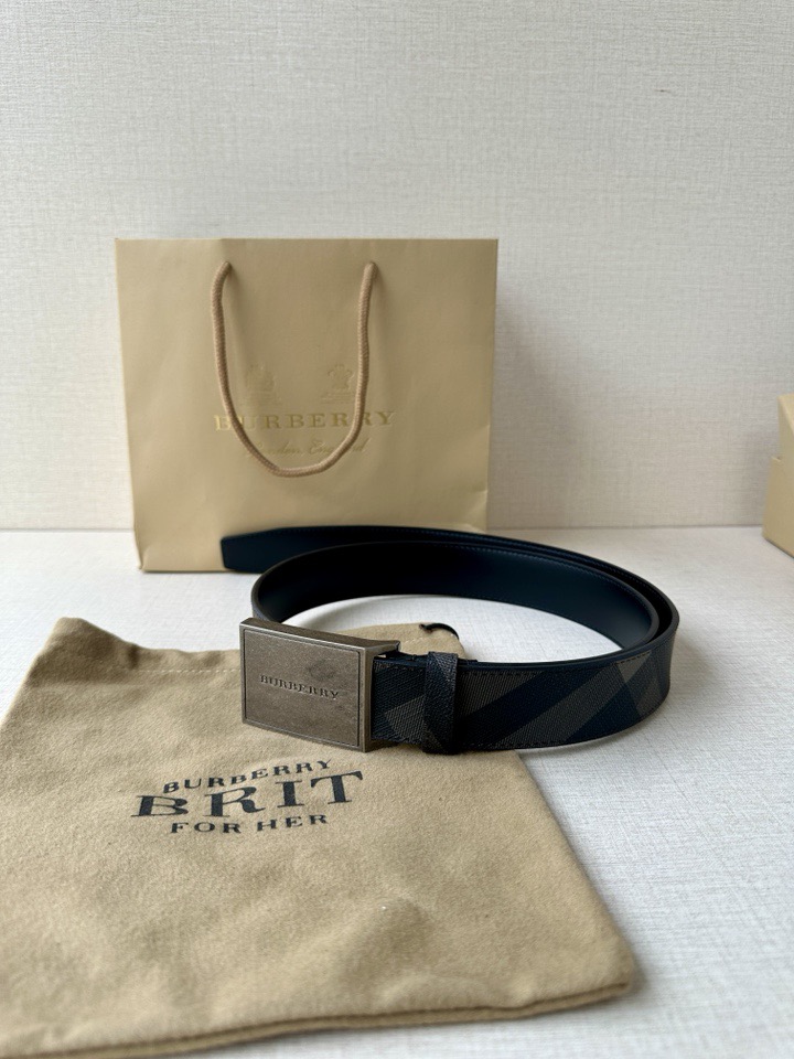 巴宝莉：原单质量，新款男士腰带 小牛皮皮带 专柜同步新款Burberry博柏利休闲款，宽度3.5cm