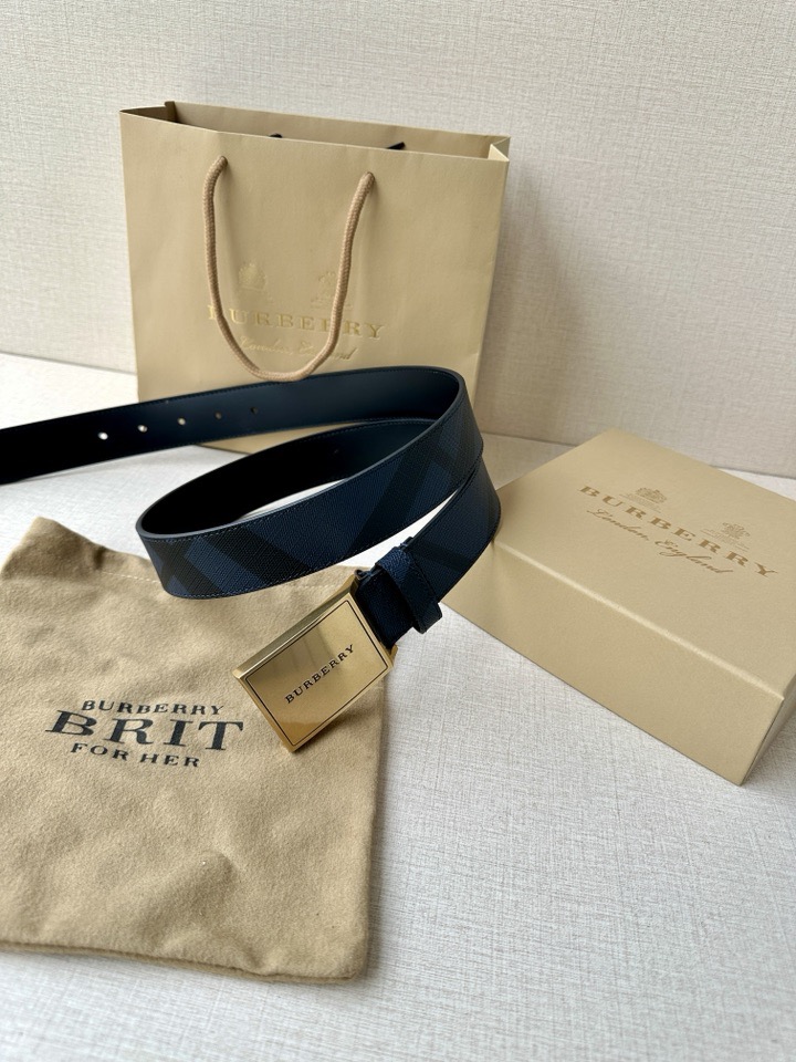 巴宝莉：原单质量，新款男士腰带 小牛皮皮带 专柜同步新款Burberry博柏利休闲款，宽度3.5cm