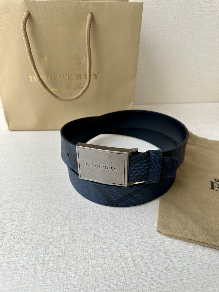 巴宝莉：原单质量，新款男士腰带 小牛皮皮带 专柜同步新款Burberry博柏利休闲款，宽度3.5cm